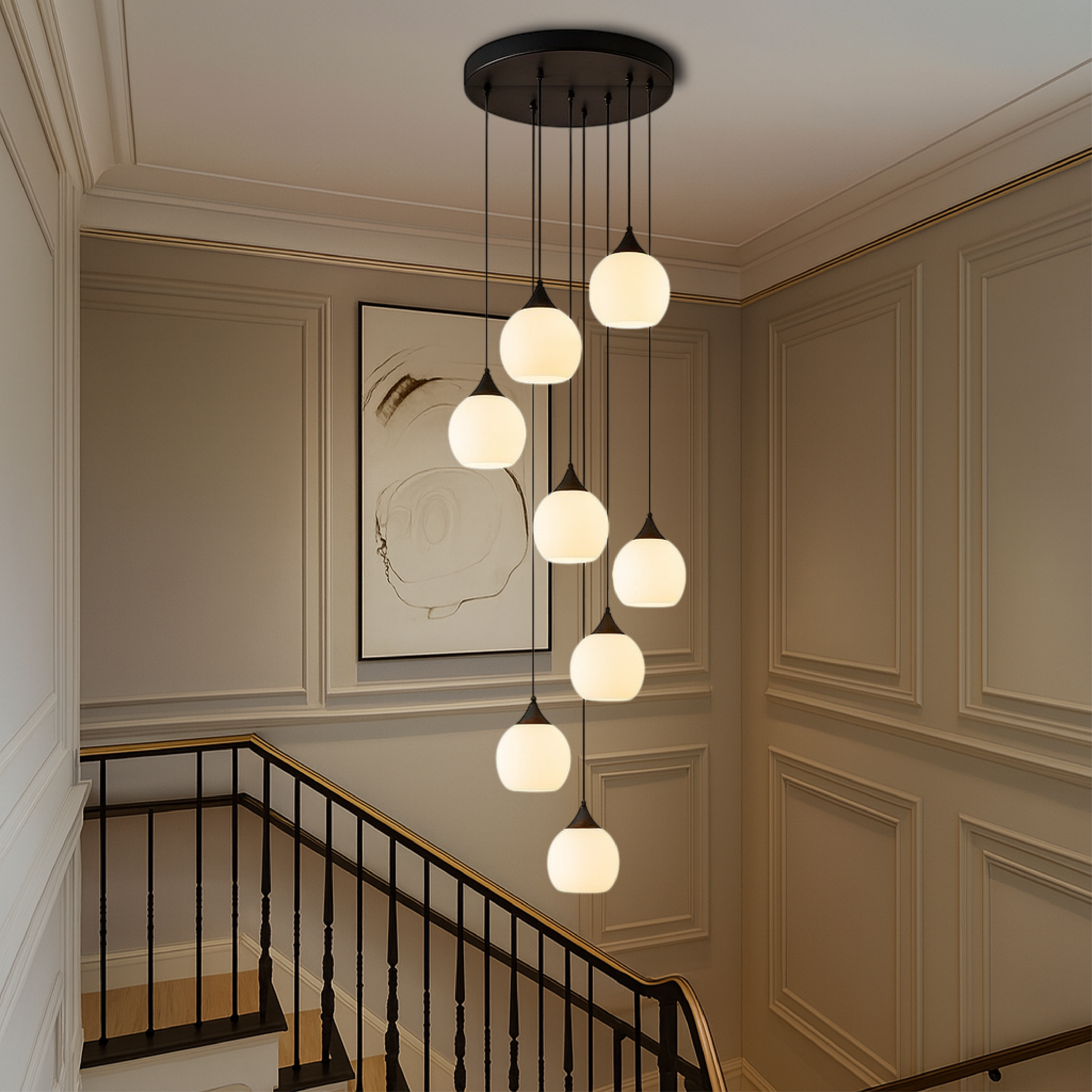 Lustre de l'escalier de la Villa de Gade