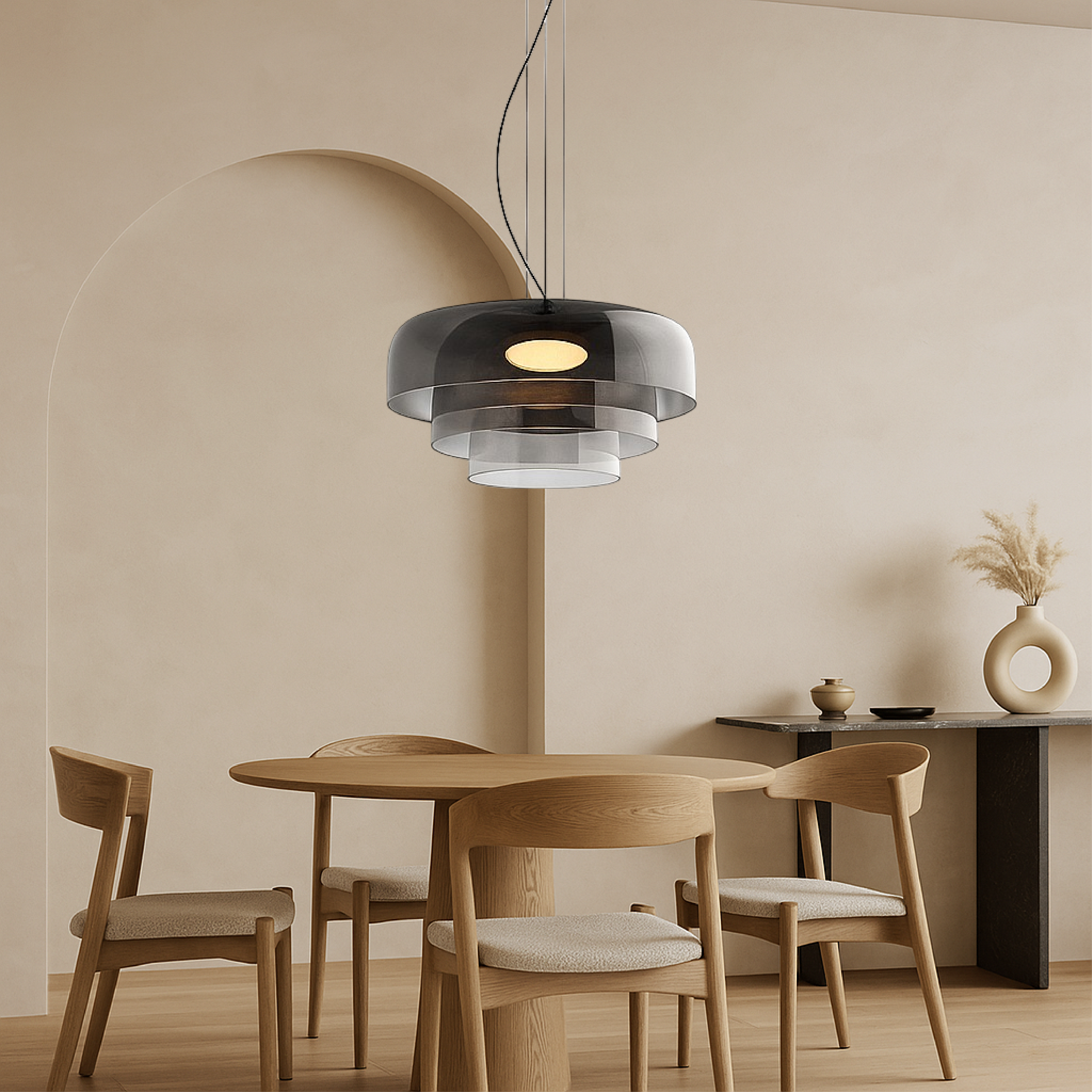 Lampe pendante en verre