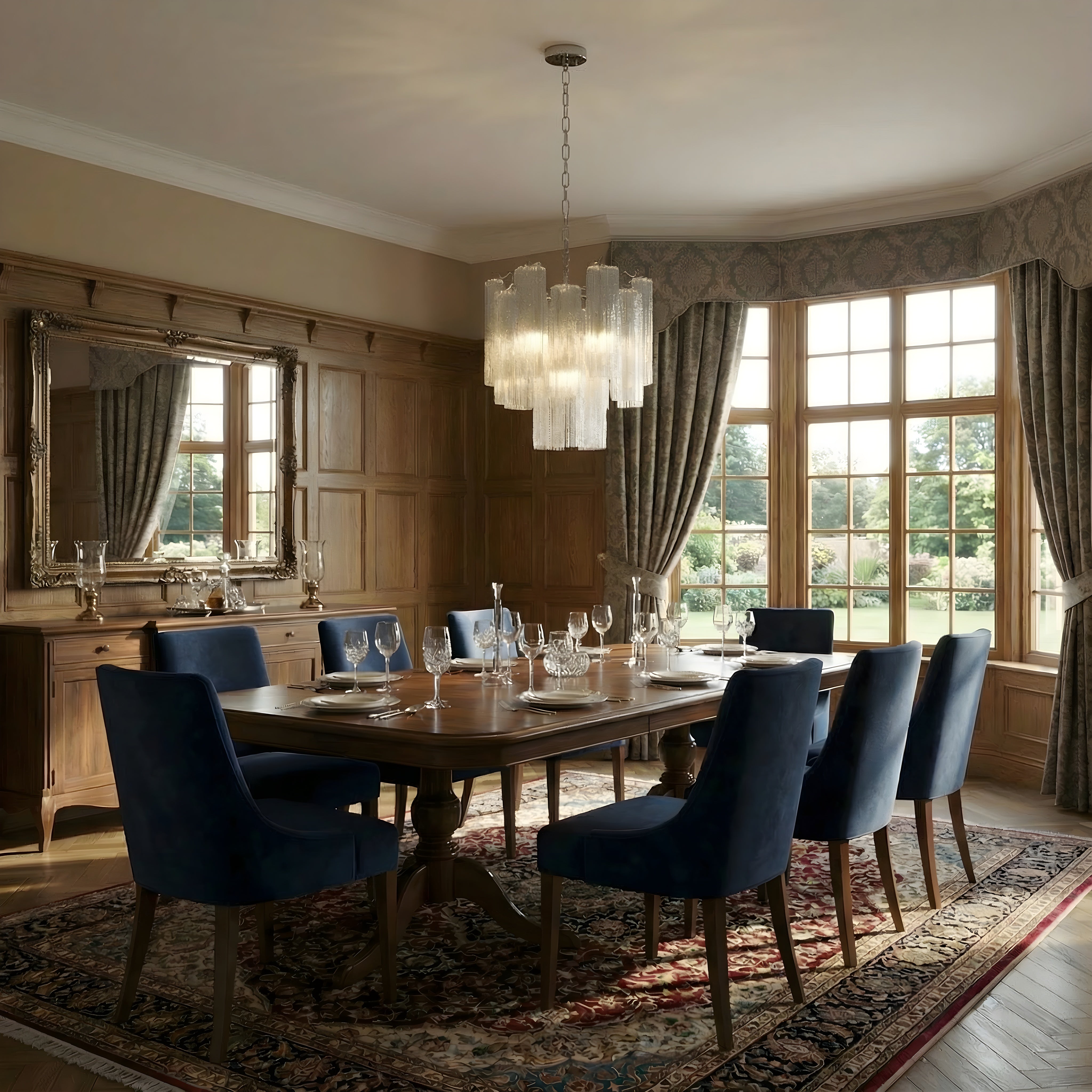 Lustre en verre français