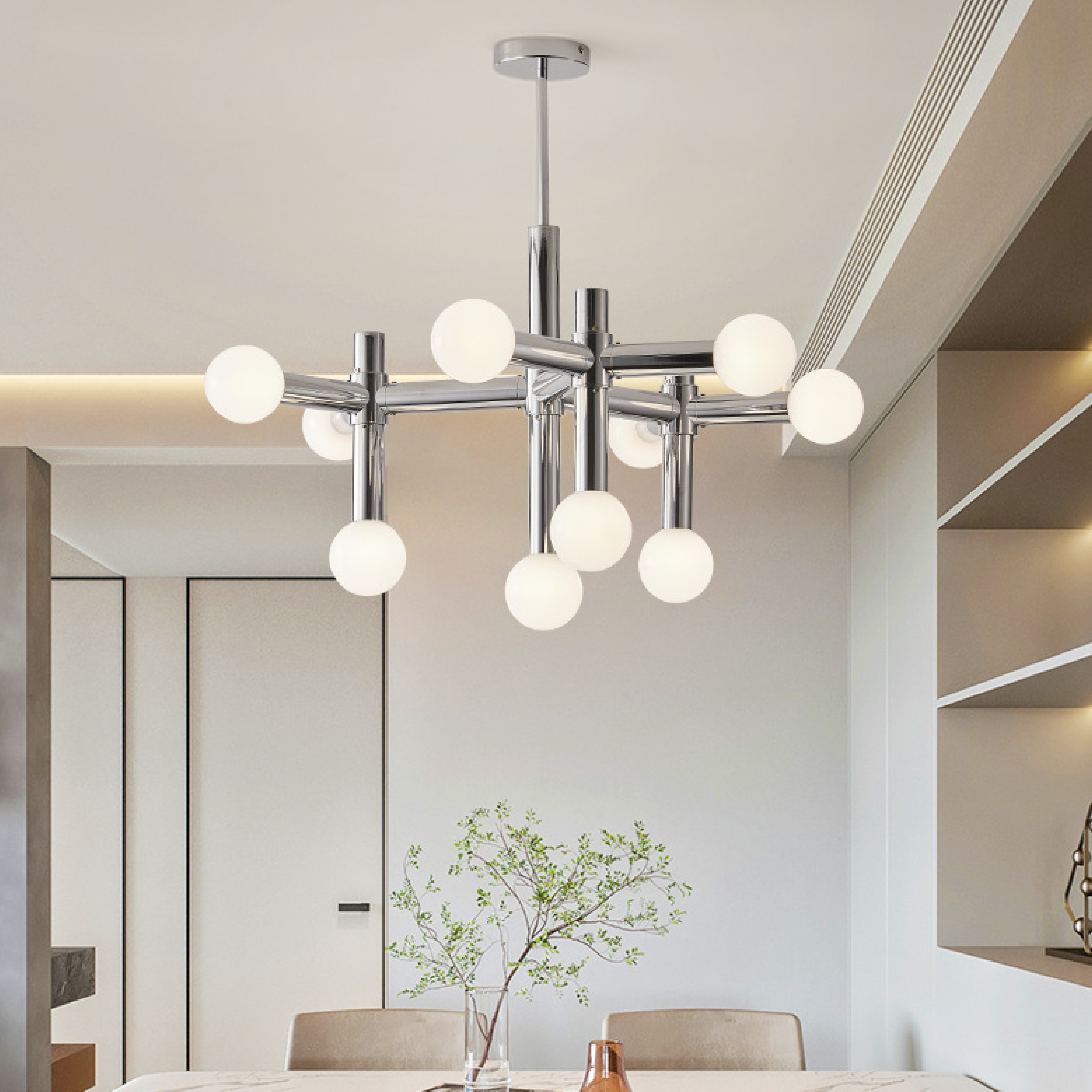 Lustre Bauhaus en métal