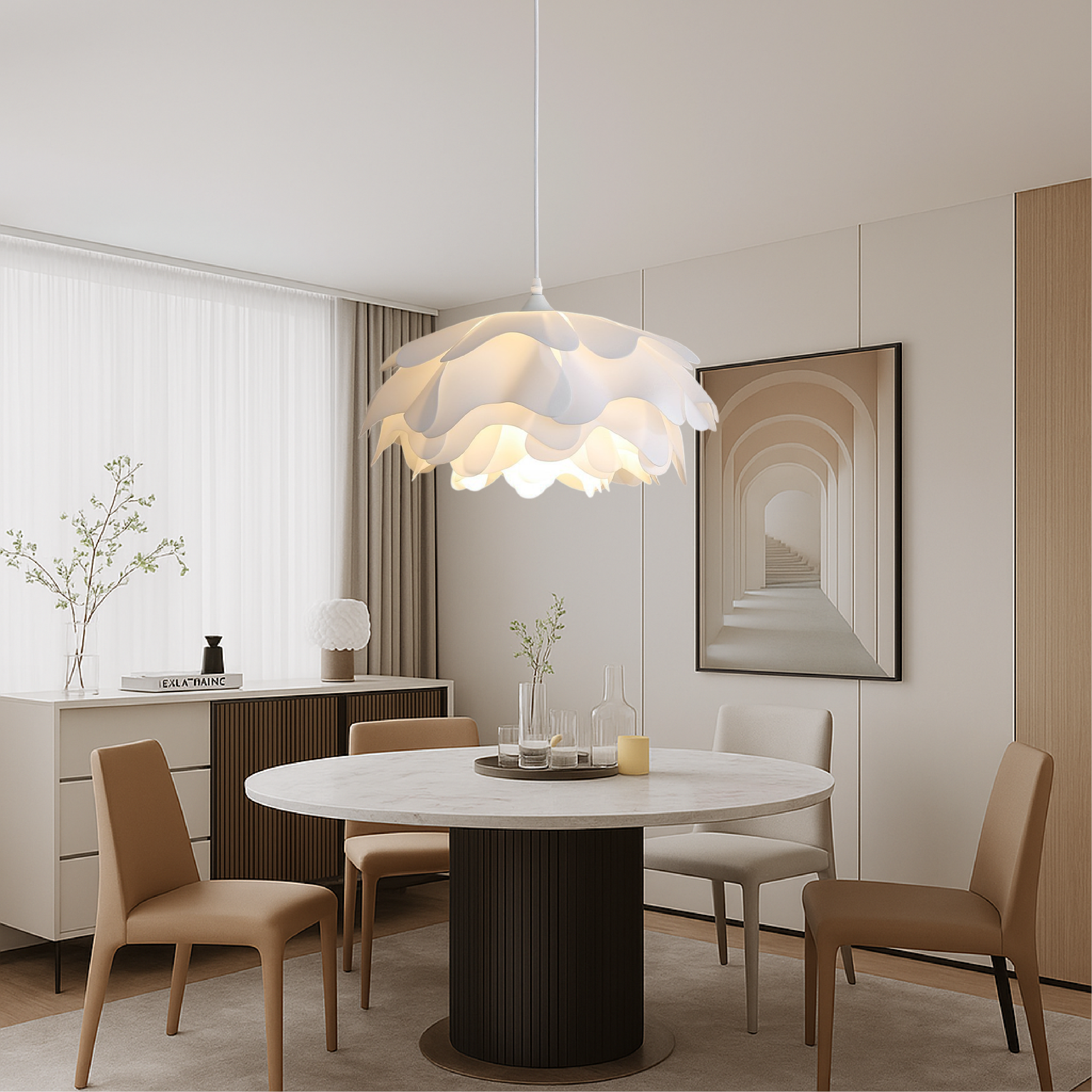Lampe pendante Peony Mud