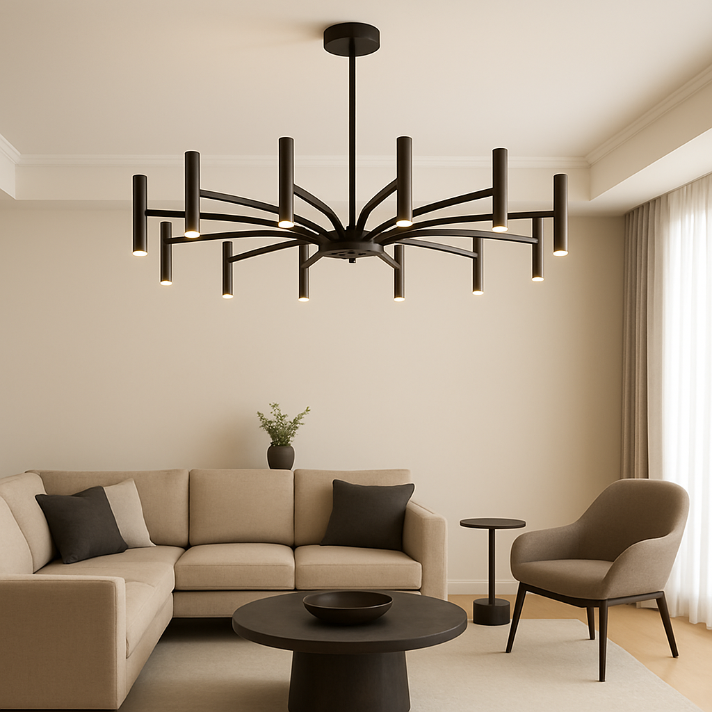 Lustre contemporain 12 têtes
