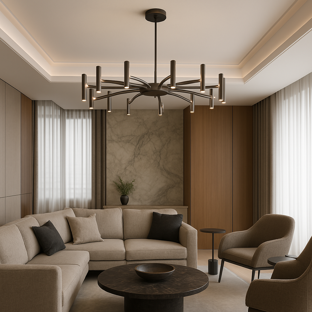 Lustre contemporain 12 têtes