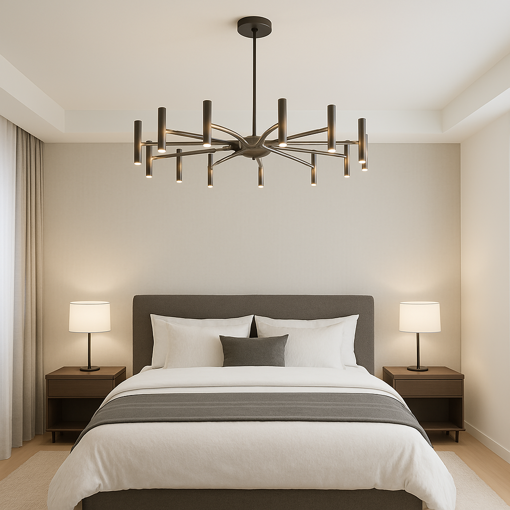 Lustre contemporain 12 têtes