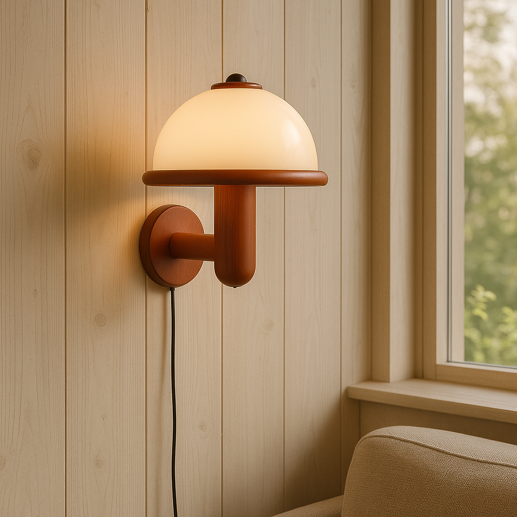Lampe murale en forme de champignon