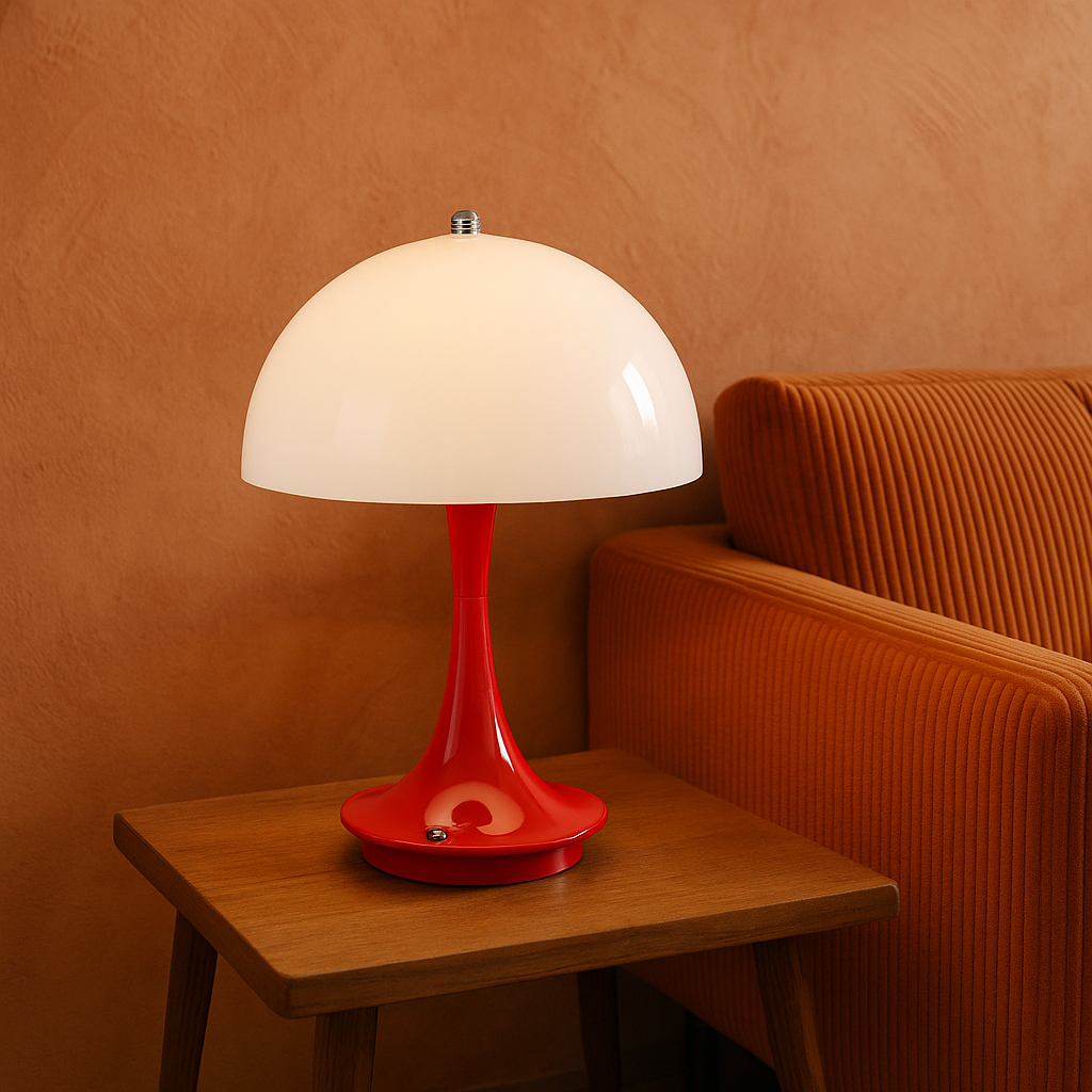 Lampe à poser en forme de champignon