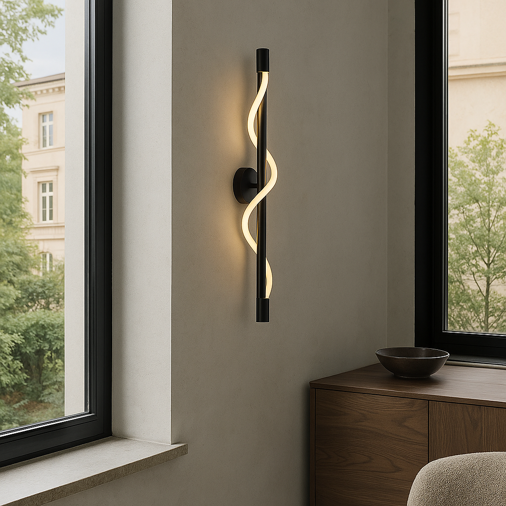 Lampe murale à courbe linéaire