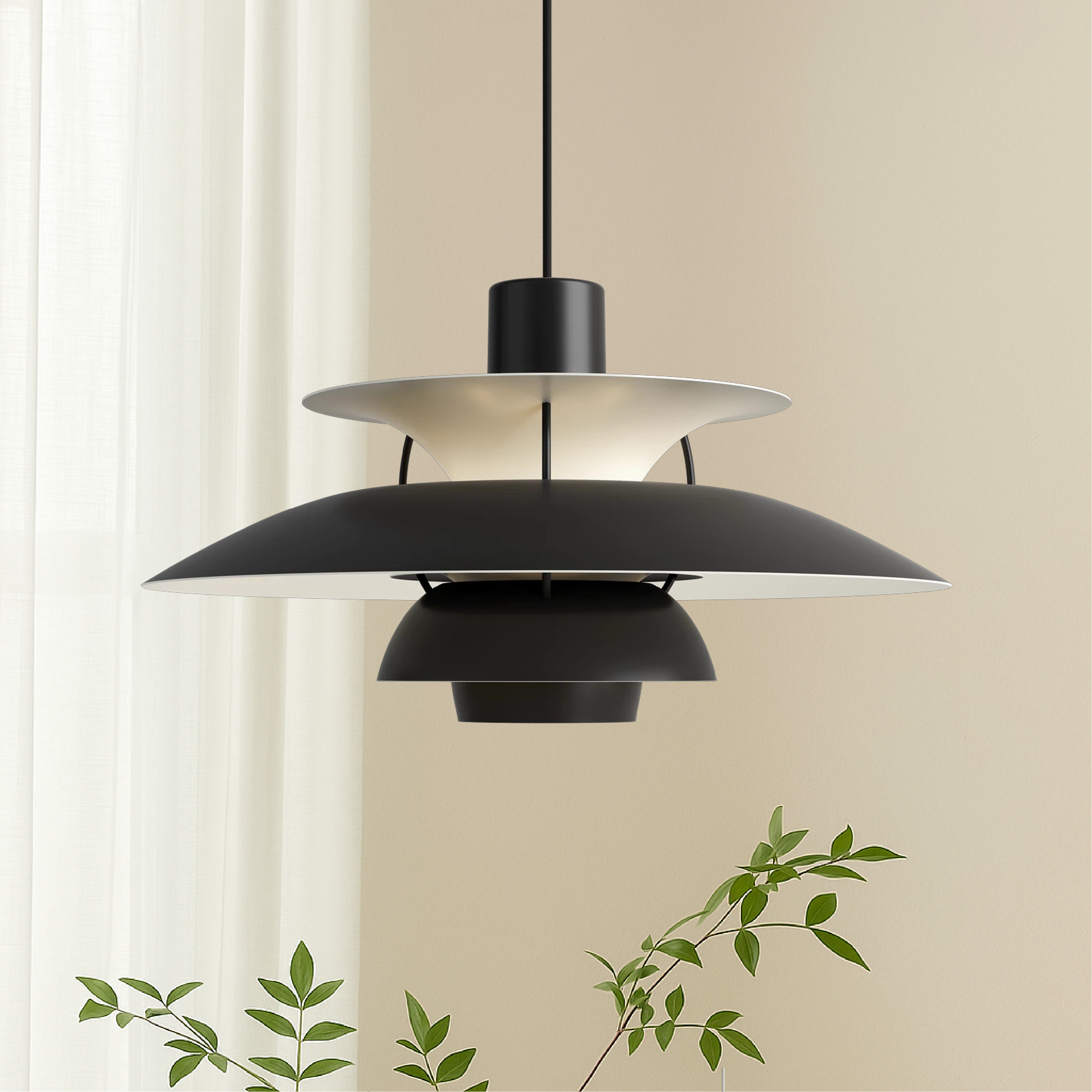 Lampe suspendue multicouche danoise