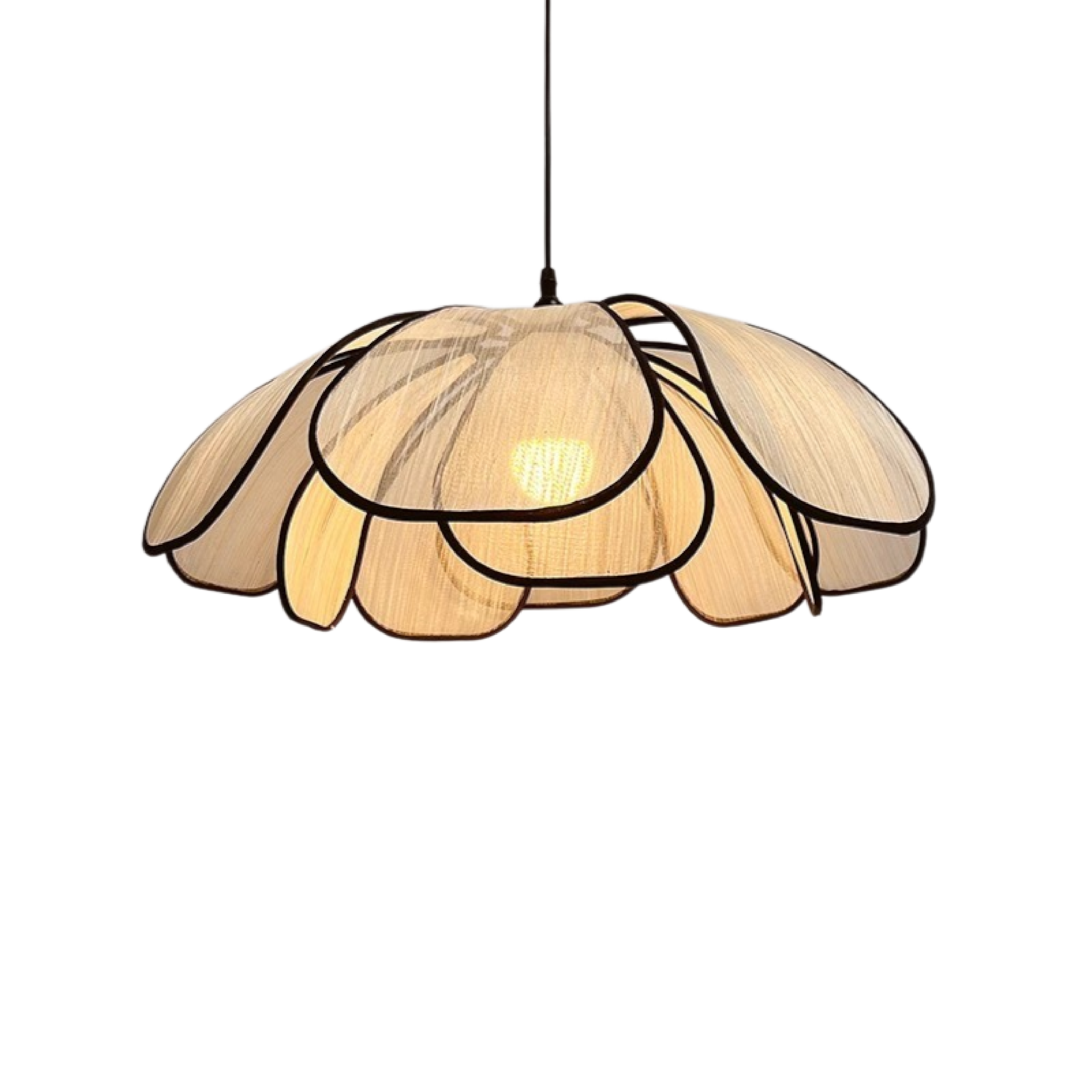 Pendentif fleur en bois