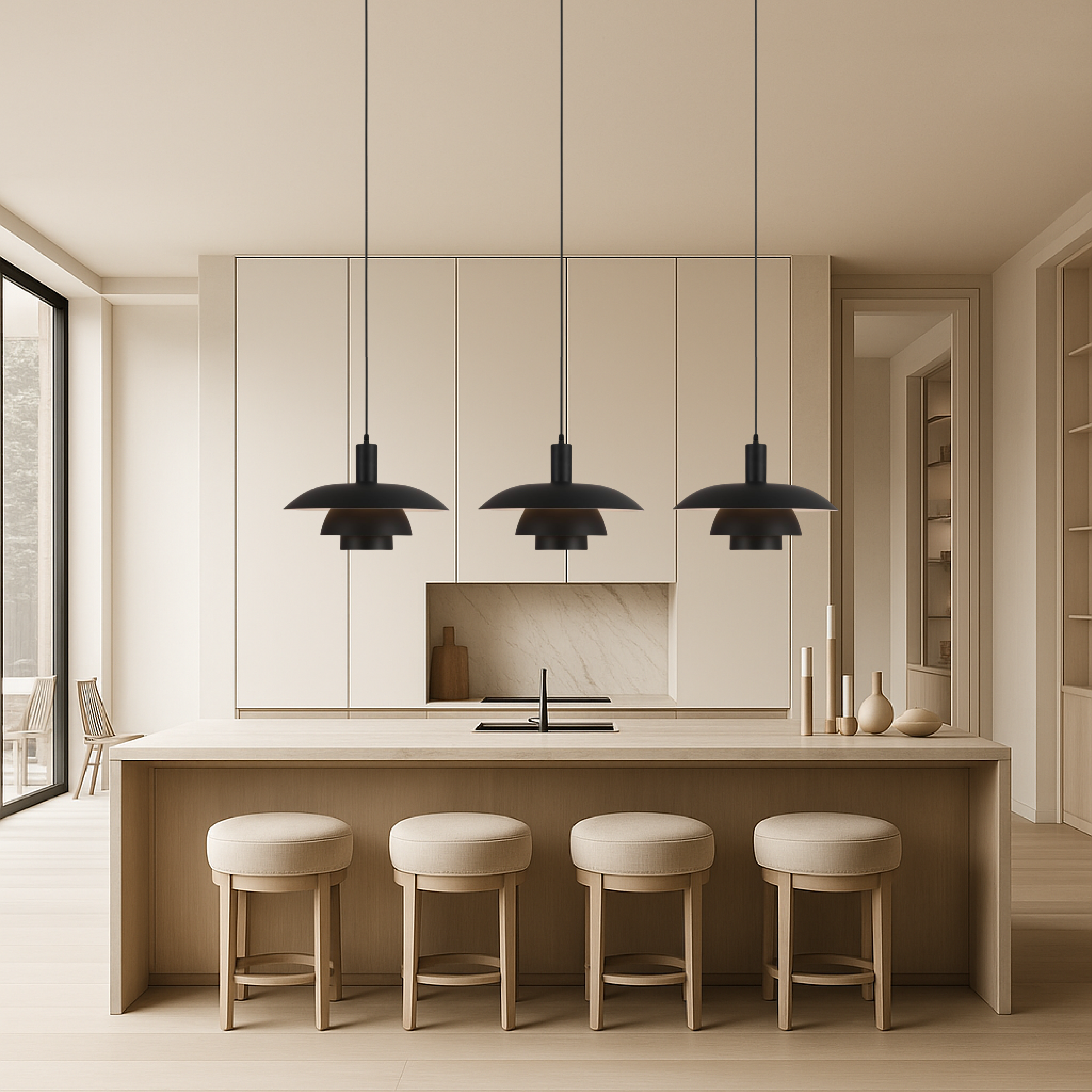 Lampe suspendue de style danois d'Irda