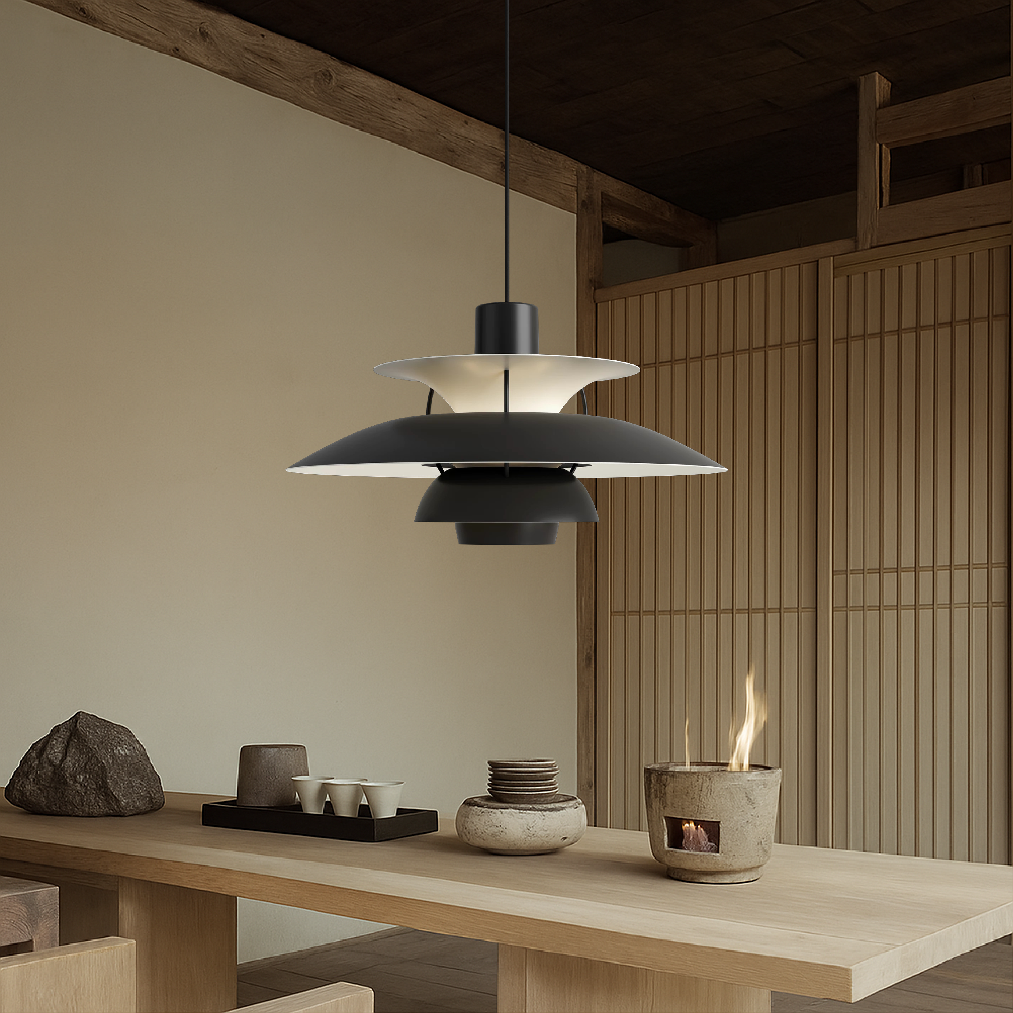 Lampe suspendue multicouche danoise