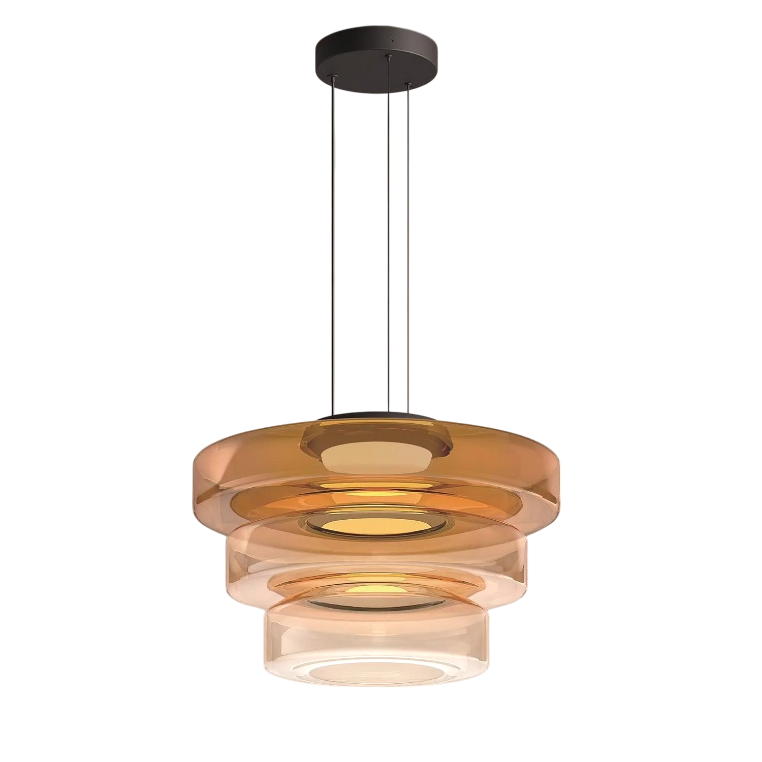 Lampe pendante danoise en verre Bauhaus