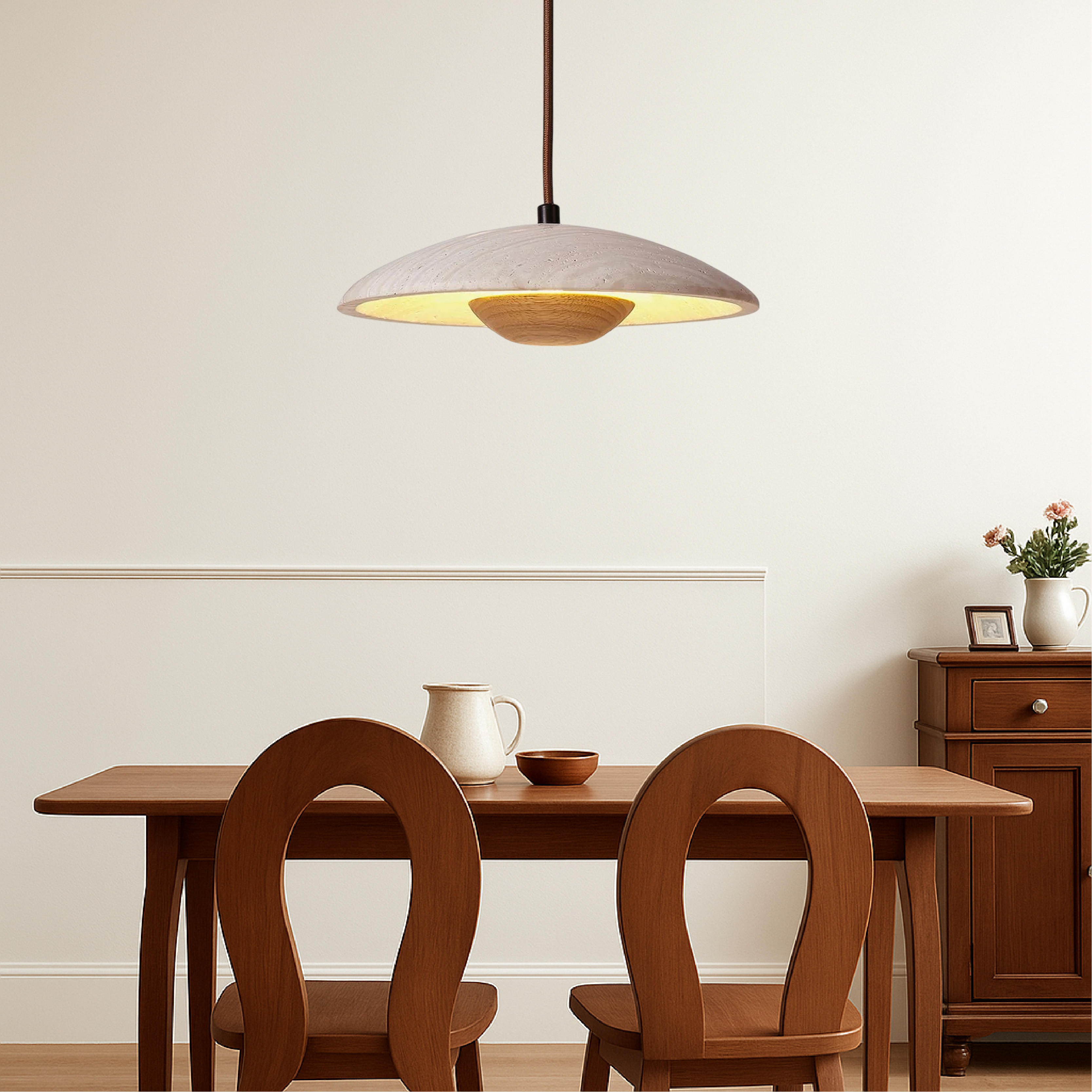 Lampe suspendue en pierre Sola