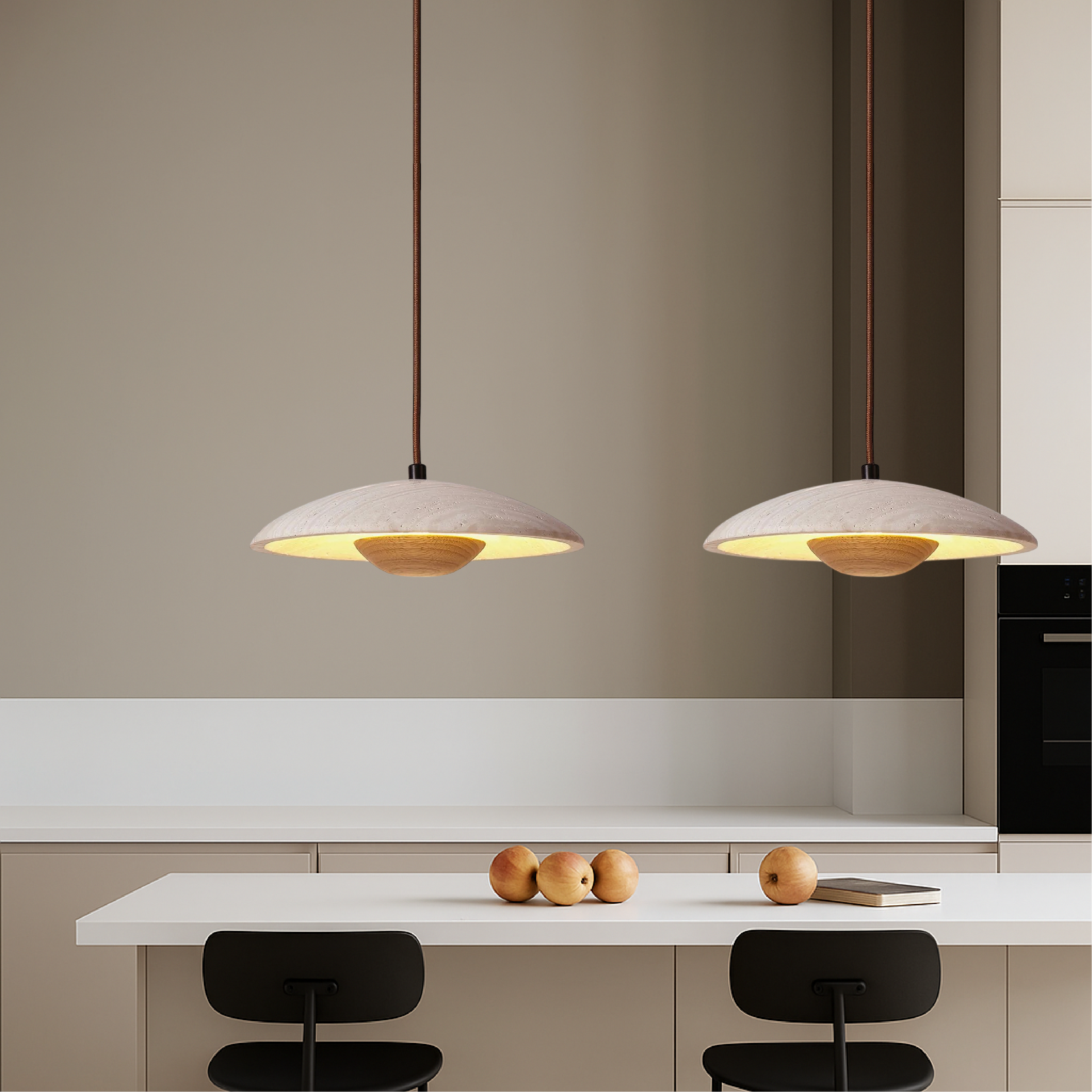 Lampe suspendue en pierre Sola