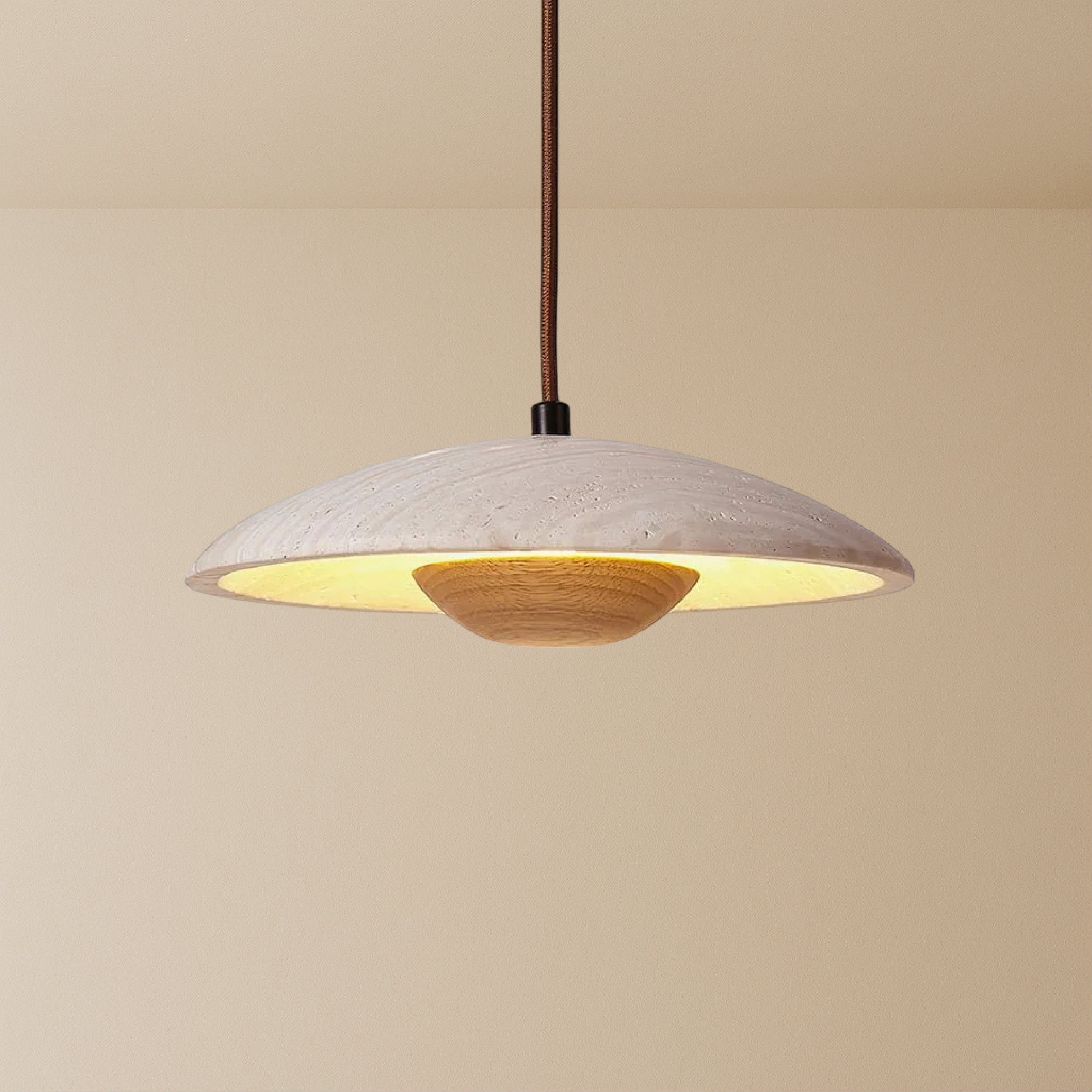 Lampe suspendue en pierre Sola