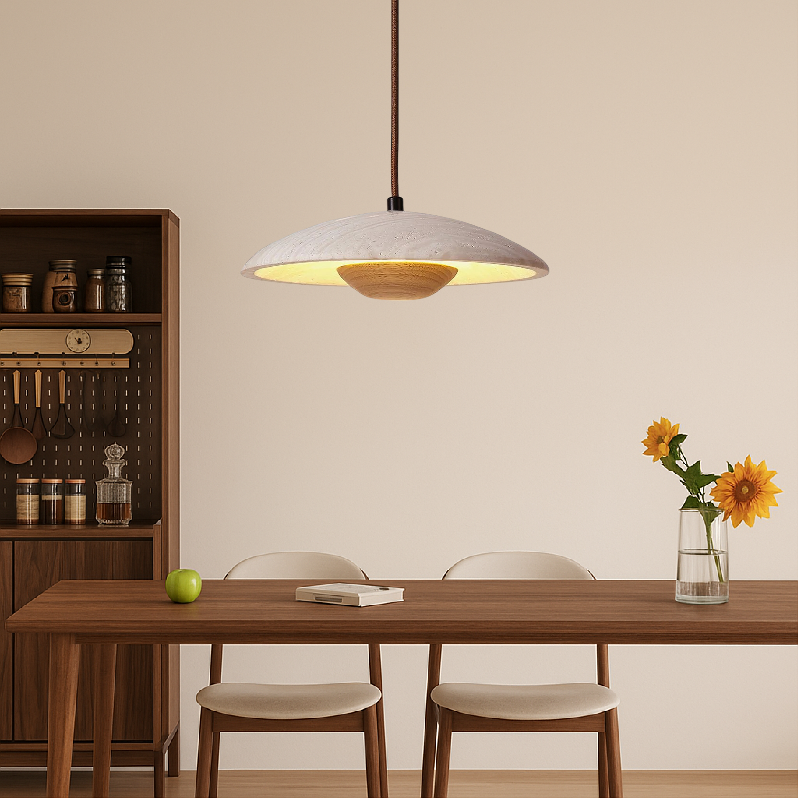 Lampe suspendue en pierre Sola
