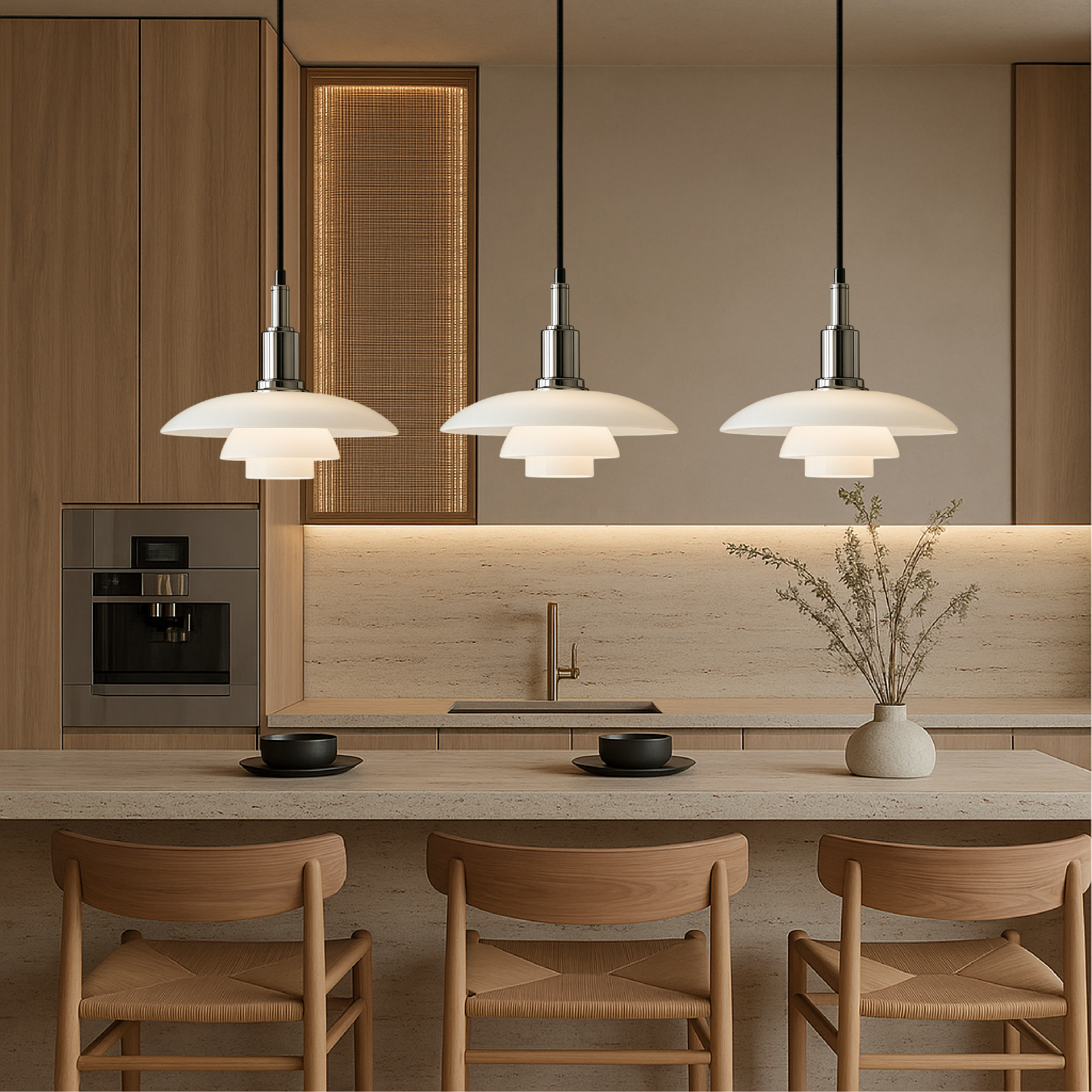 2/3 Head Lampe pendante design danoise