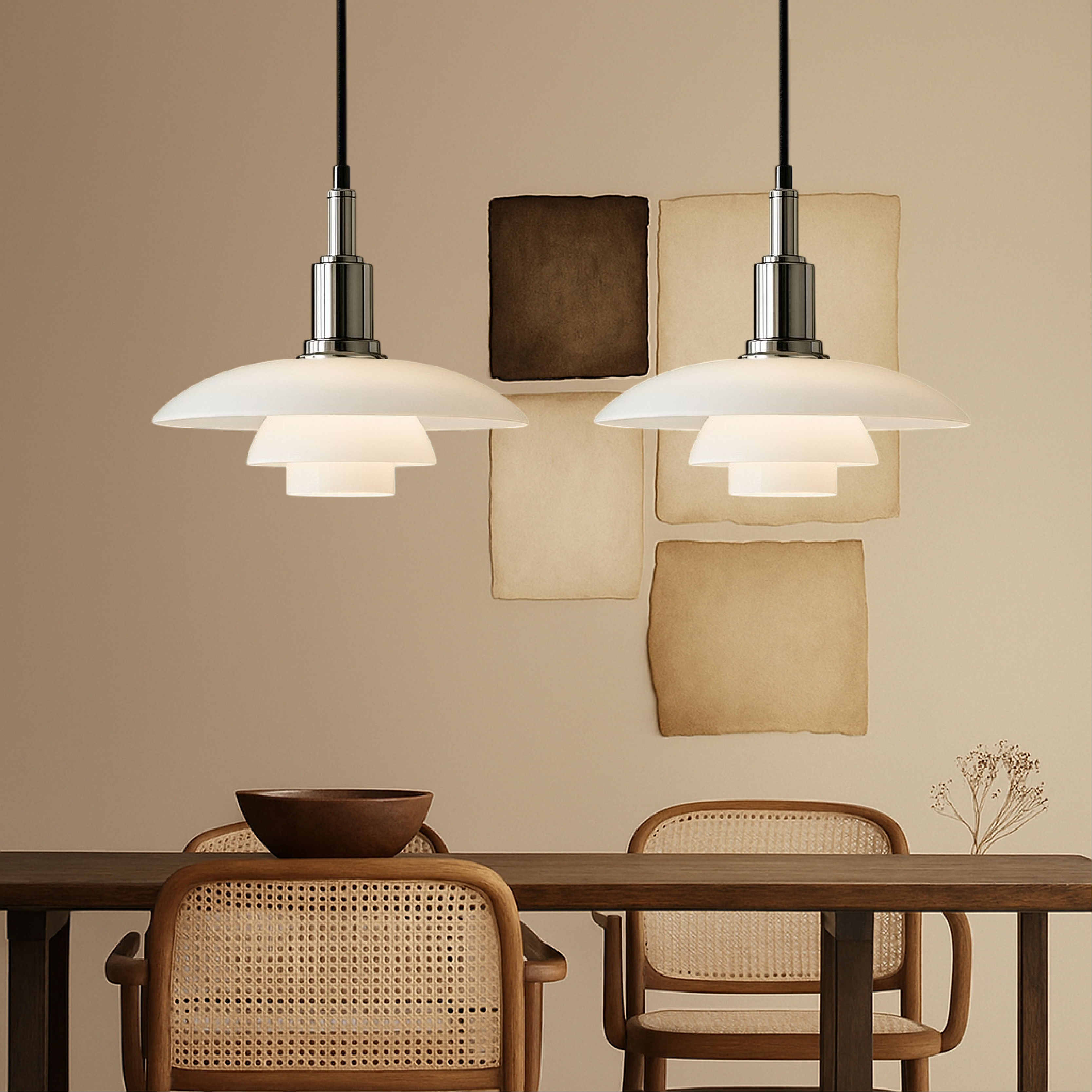 2/3 Head Lampe pendante design danoise