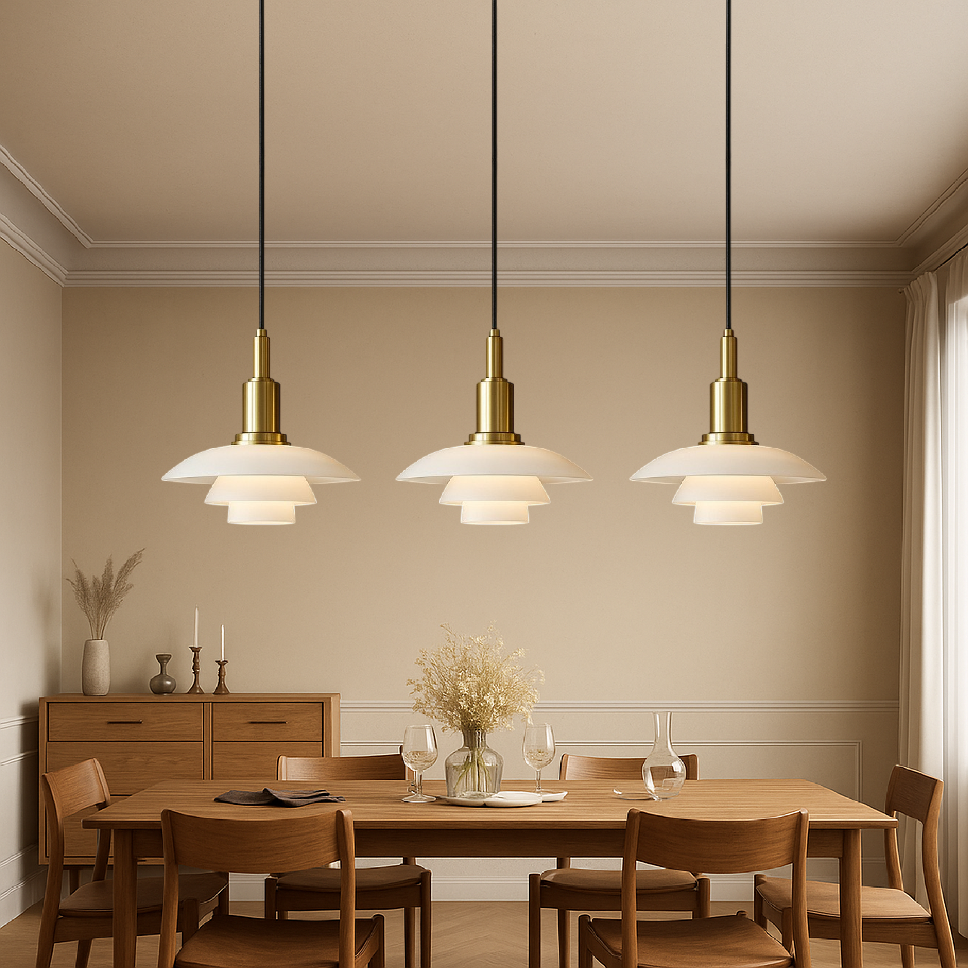 2/3 Head Lampe pendante design danoise