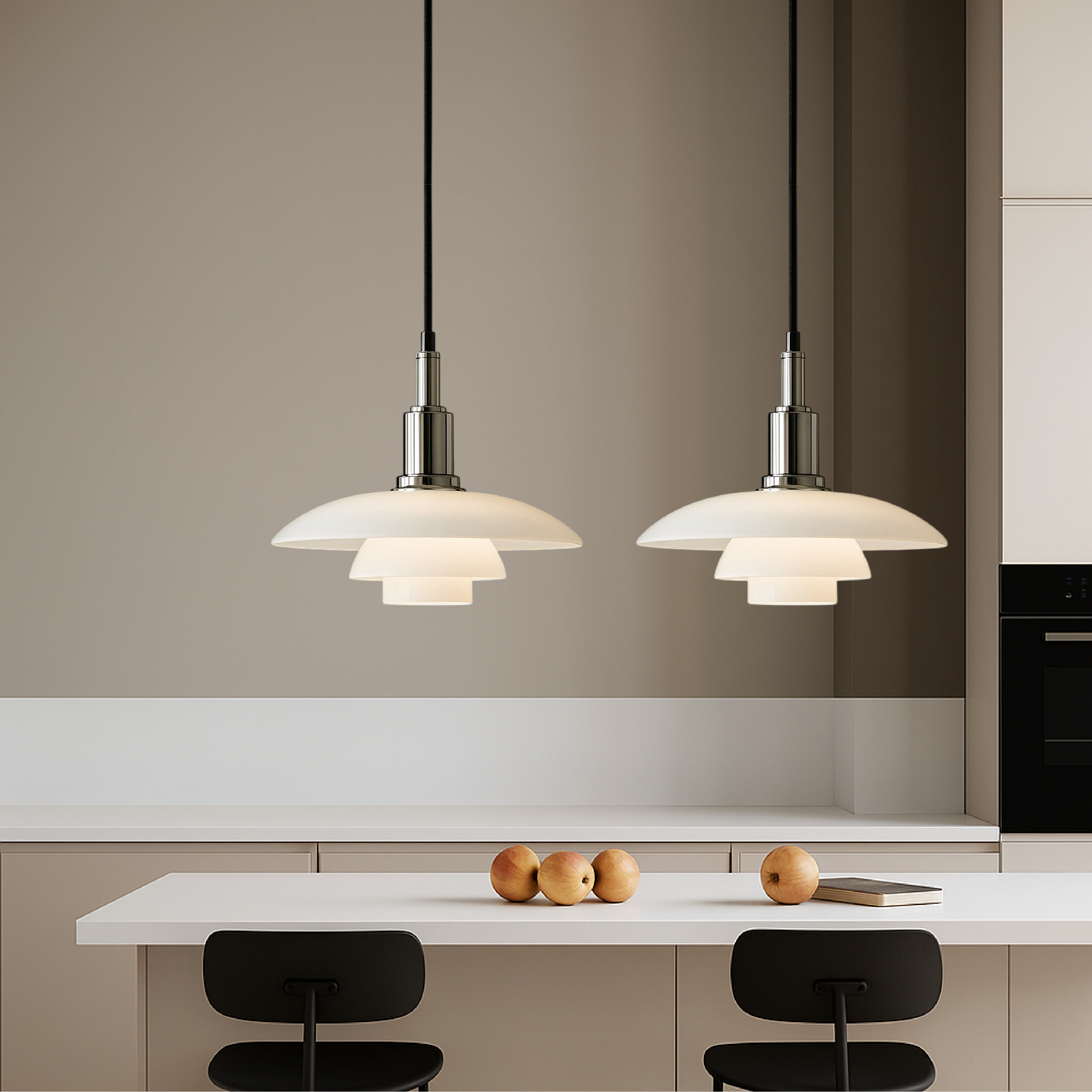 2/3 Head Lampe pendante design danoise