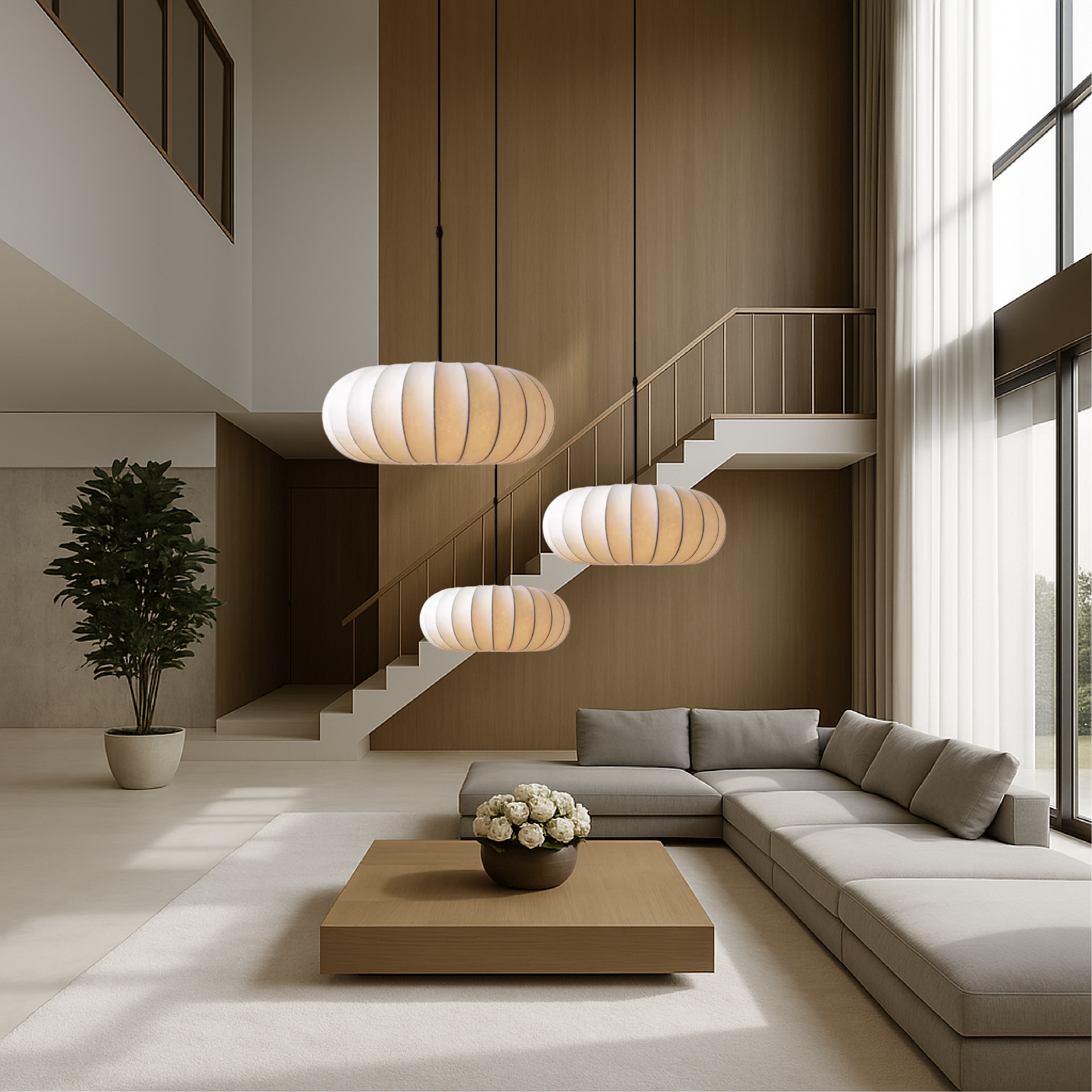 Lampe suspendue en soie Verona