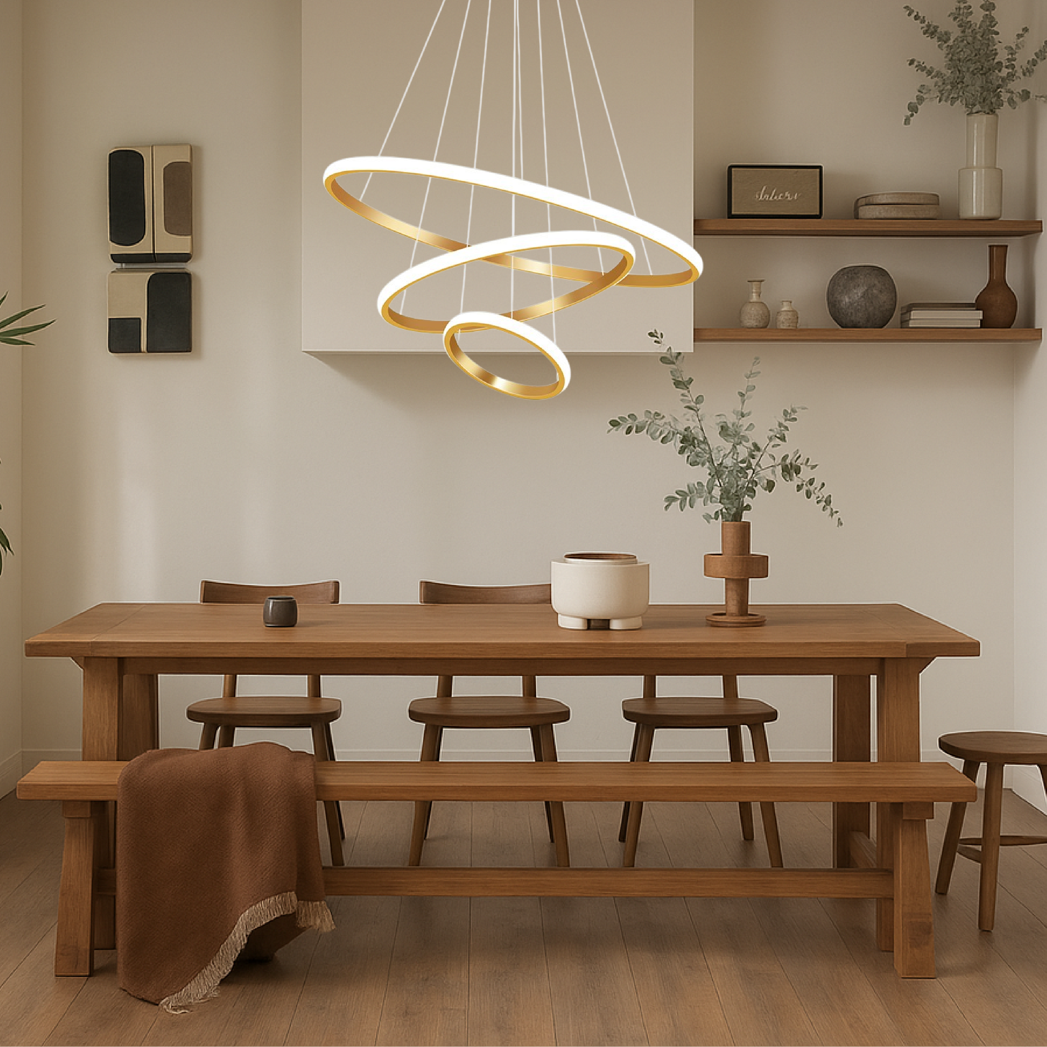 Lustre moderne à 3 couches