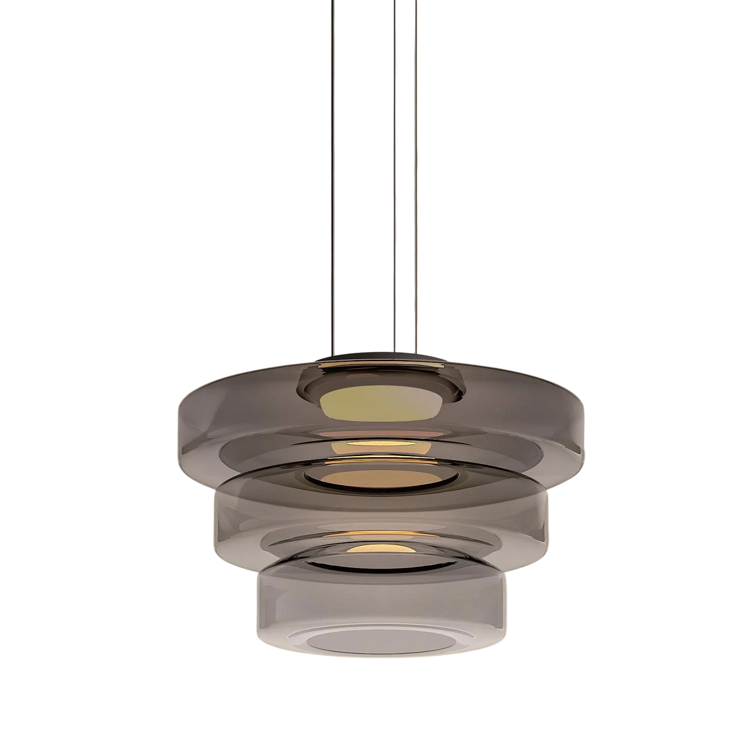 Lampe pendante danoise en verre Bauhaus