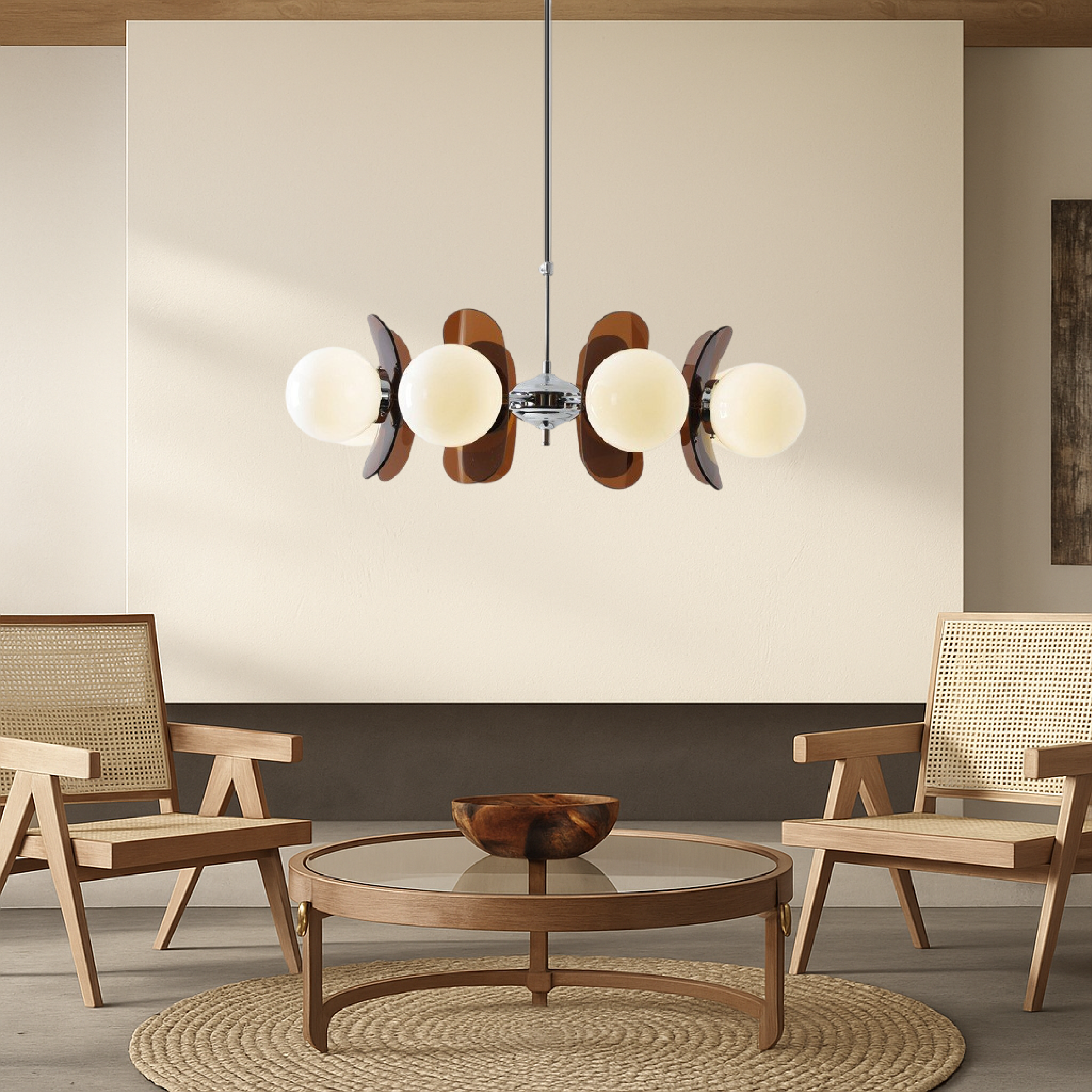 Lustre Bauhaus à 5 têtes
