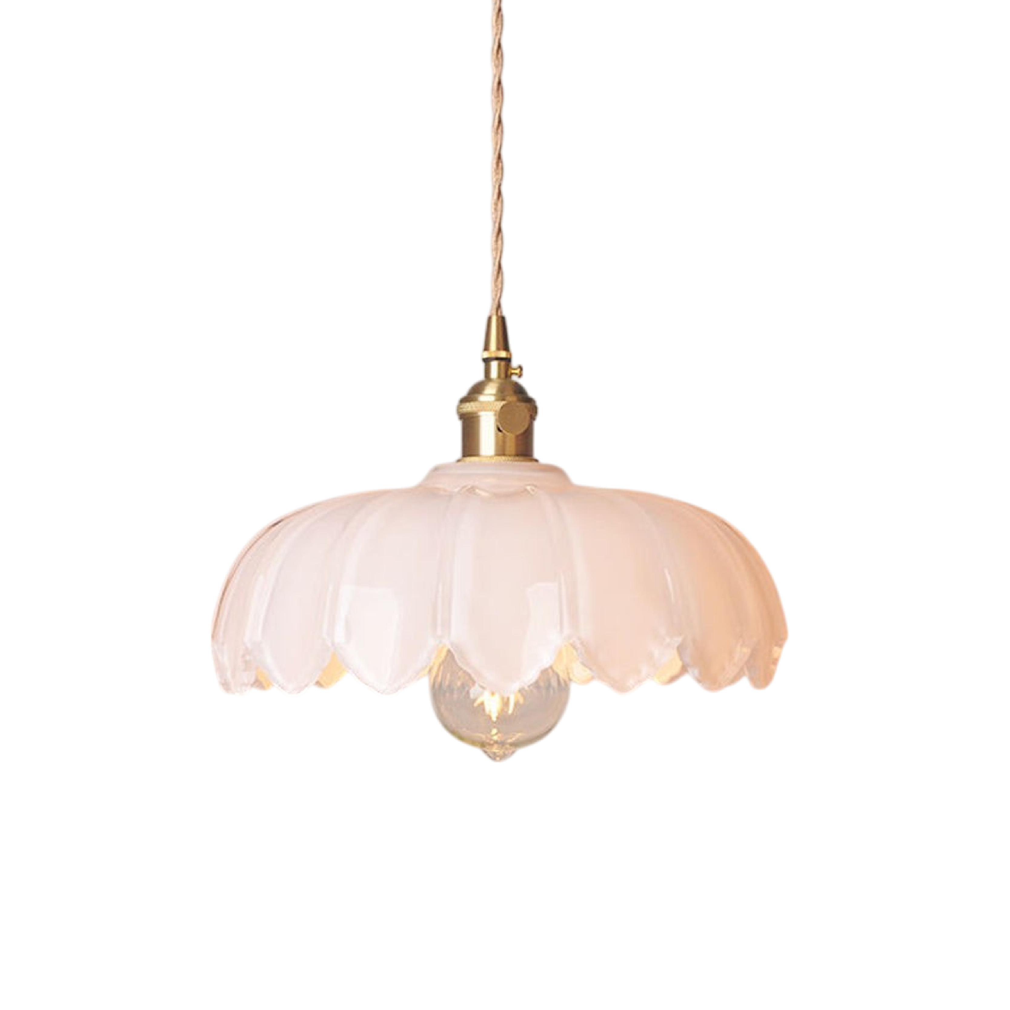 Pendentif fleur en verre