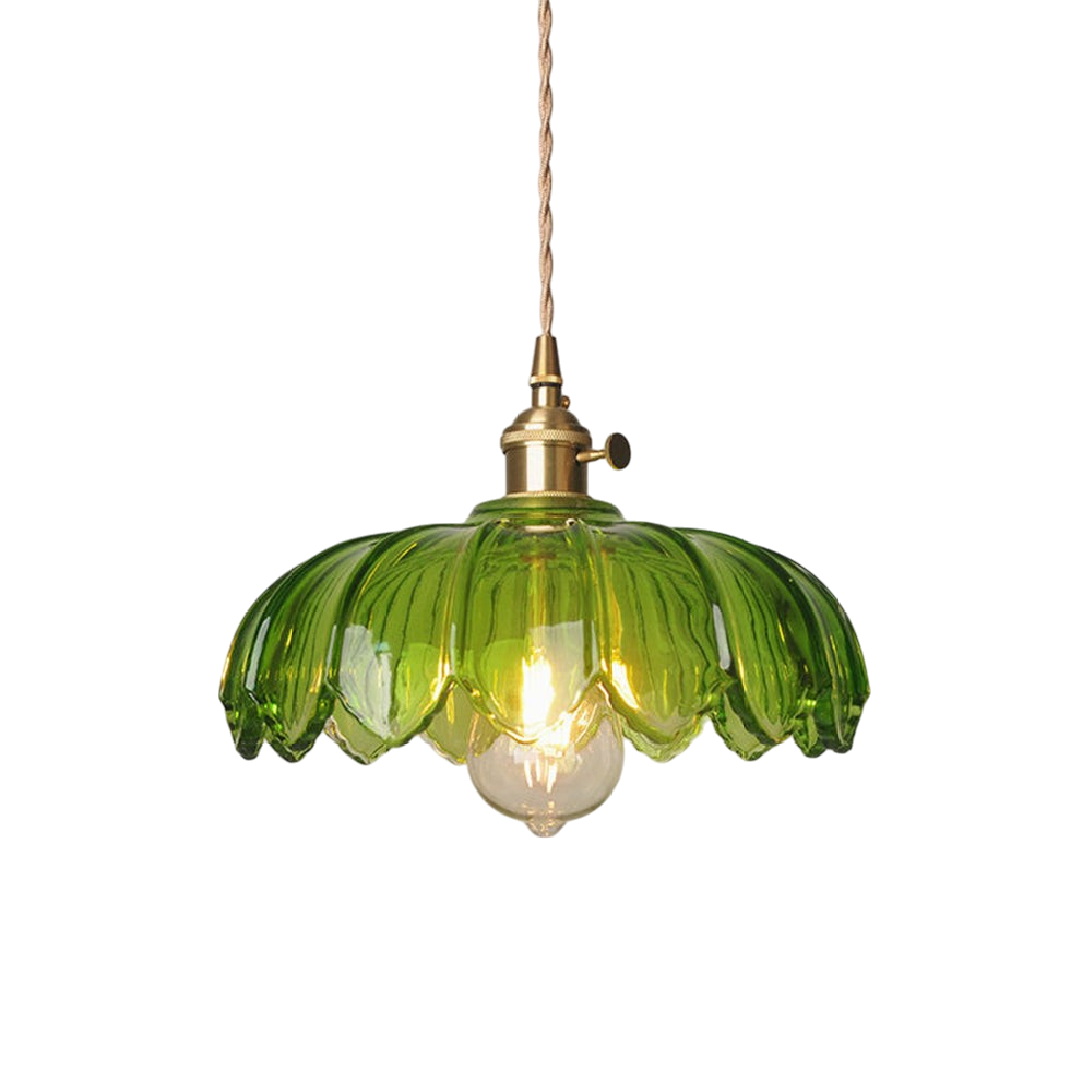 Pendentif fleur en verre