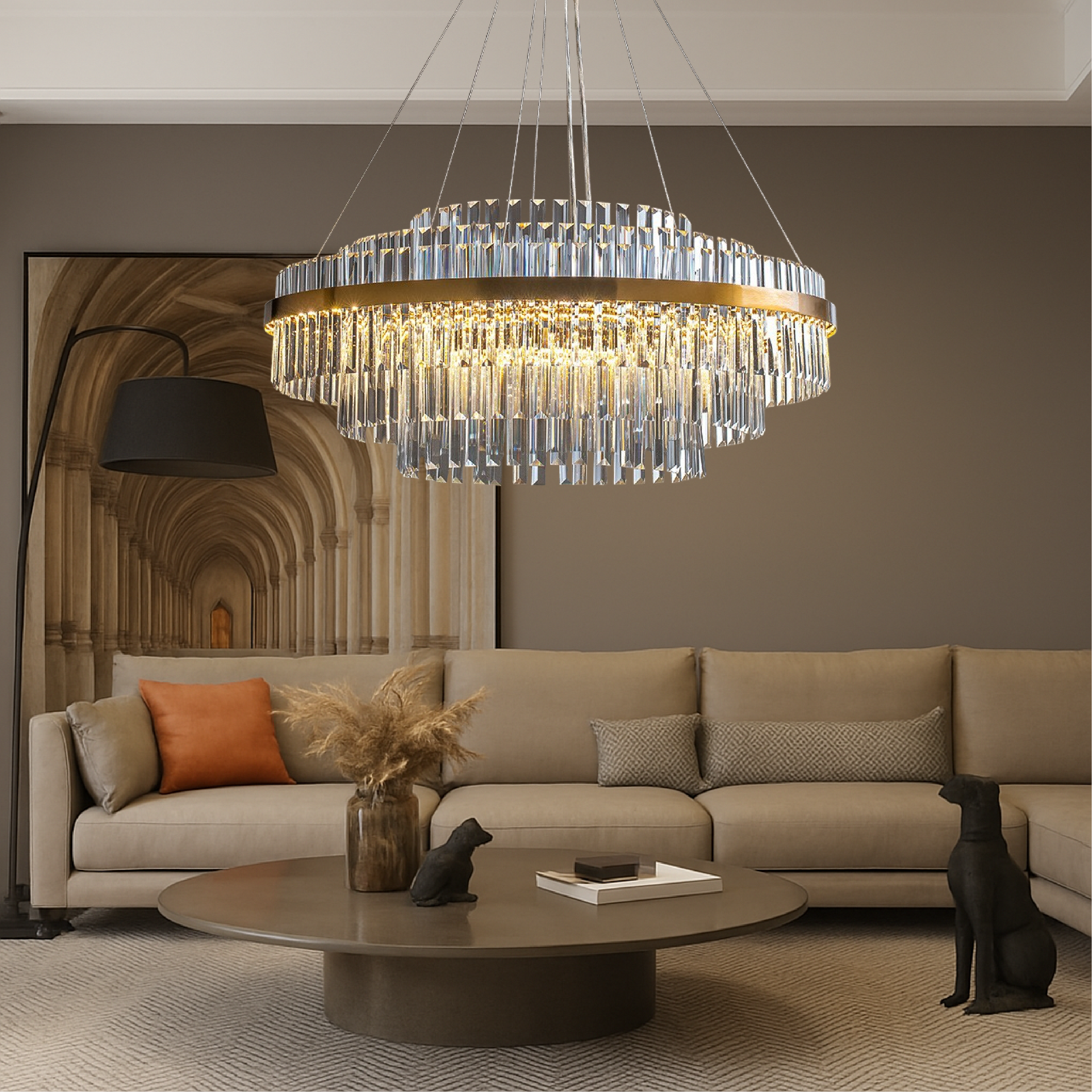 Lustre de luxe en cristal