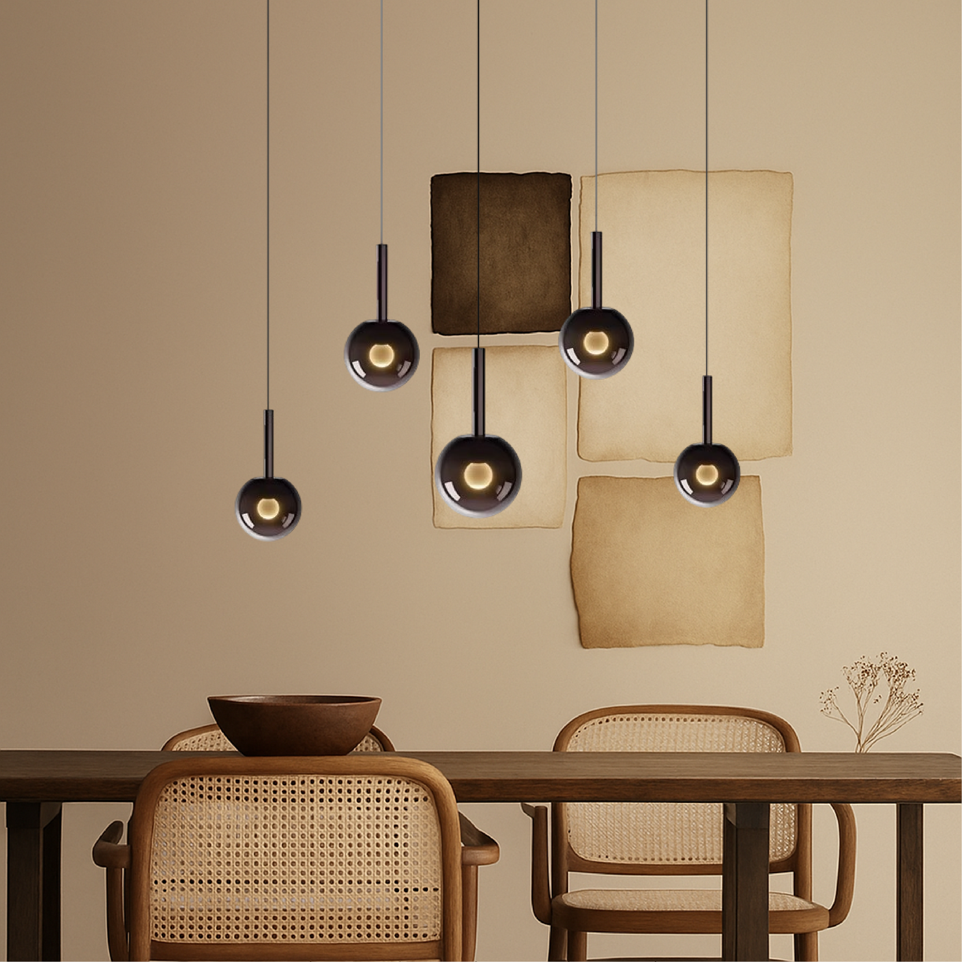 Lampe pendante scandinave en verre
