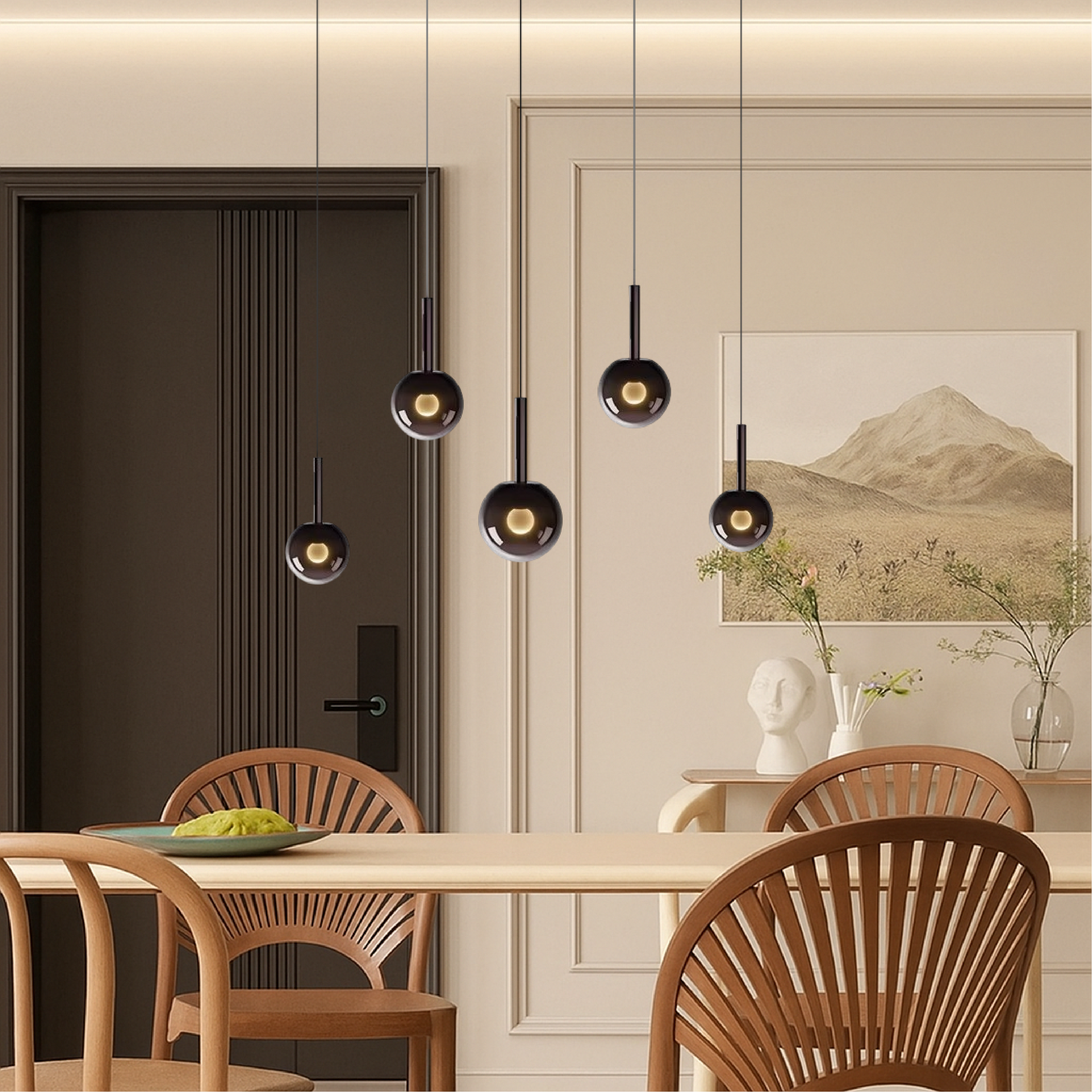 Lampe pendante scandinave en verre