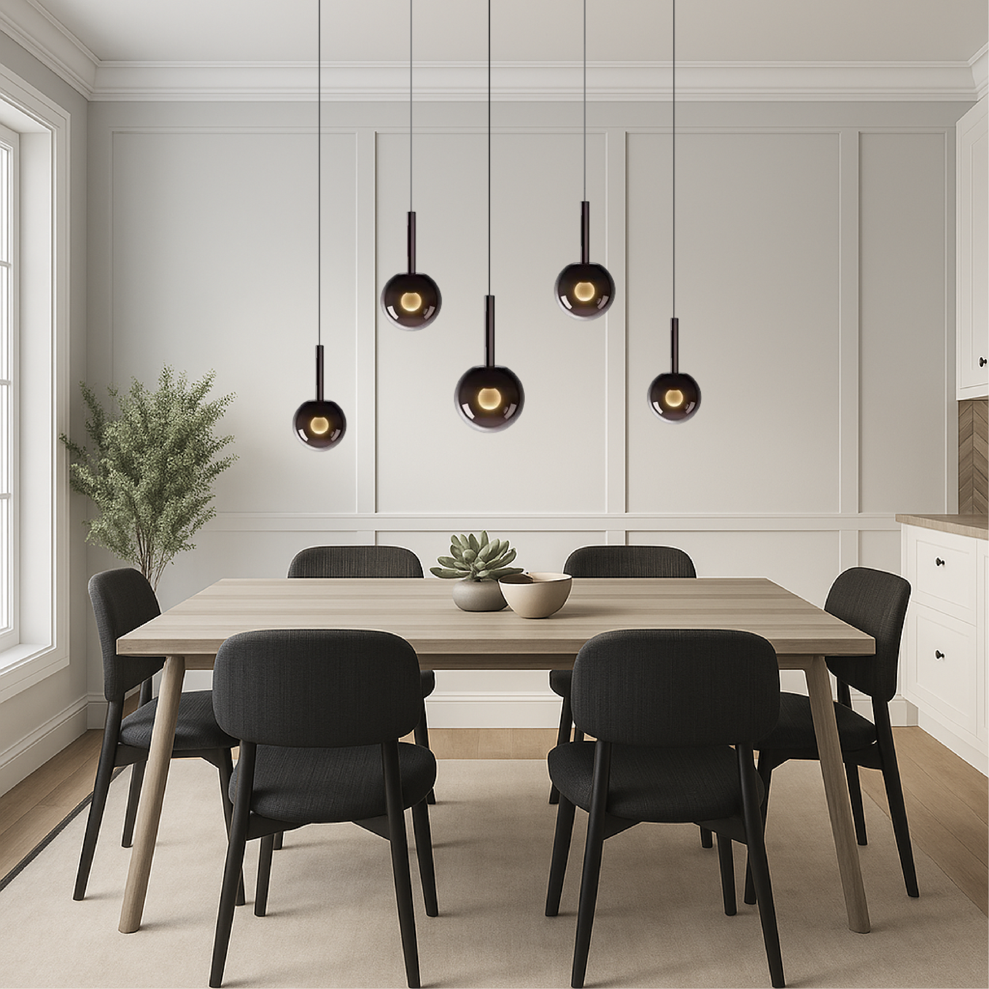 Lampe pendante scandinave en verre