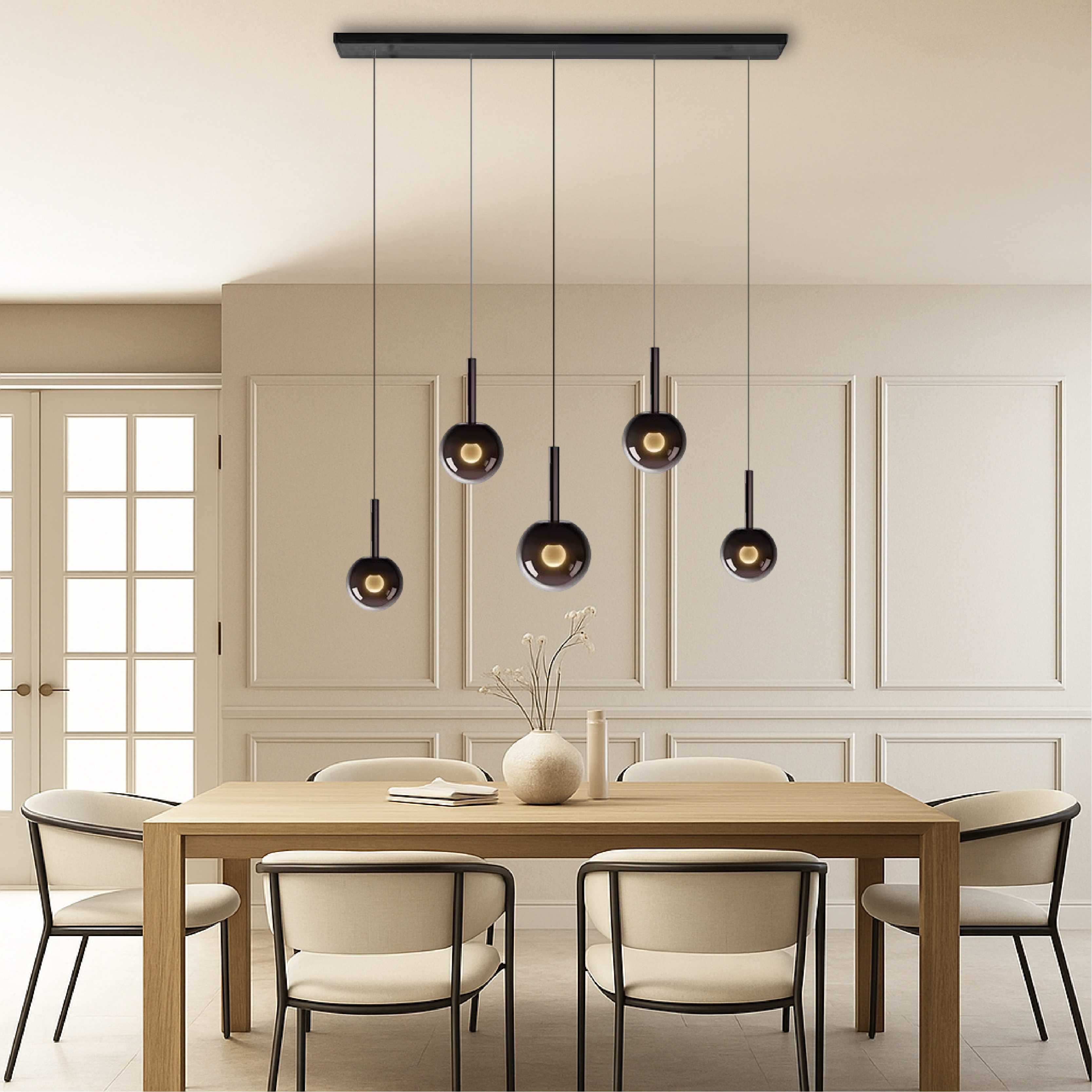 Lampe pendante scandinave en verre