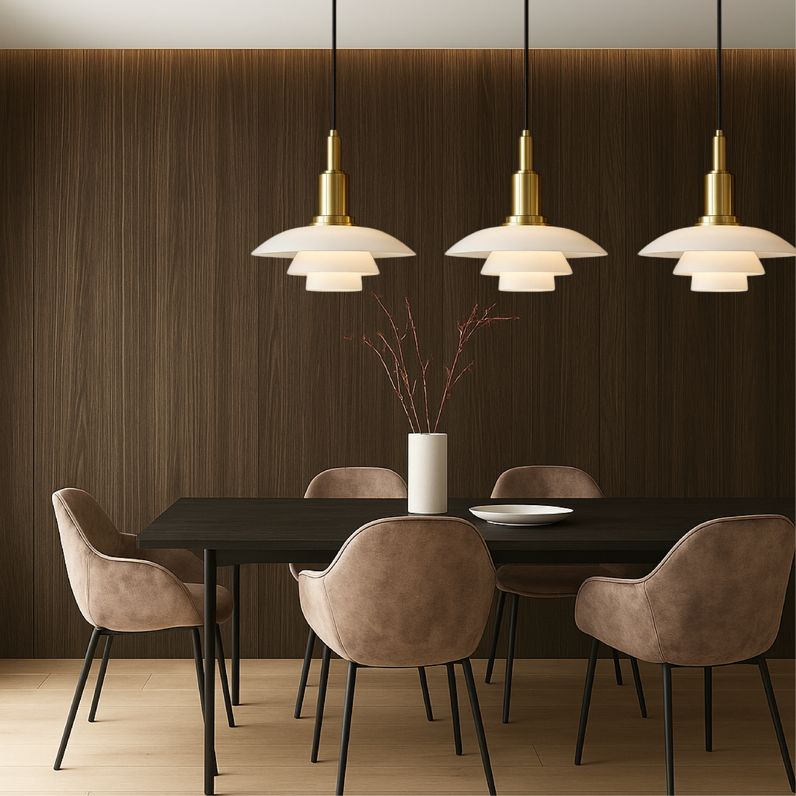 2/3 Head Lampe pendante design danoise