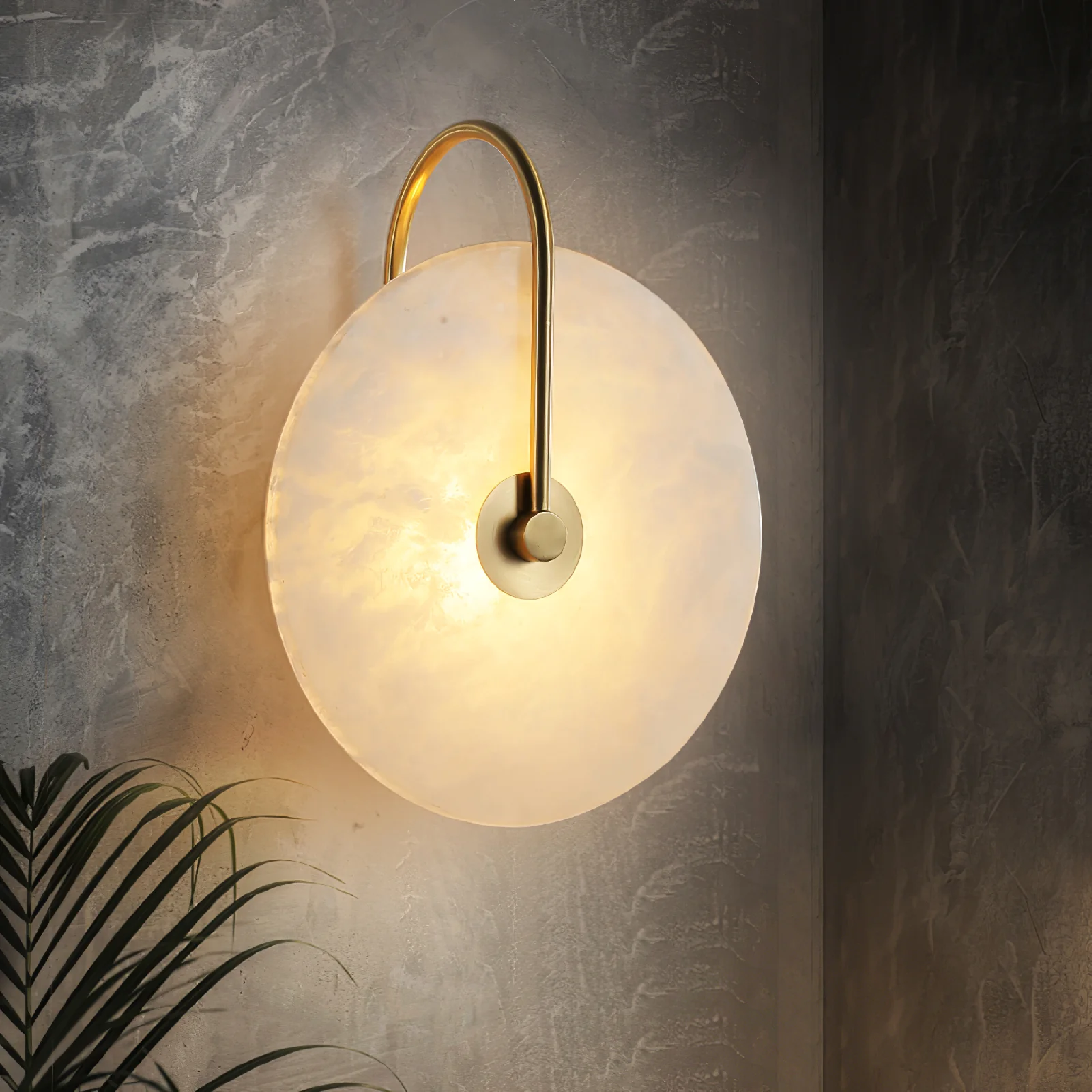 Lampe murale LED en marbre Alab