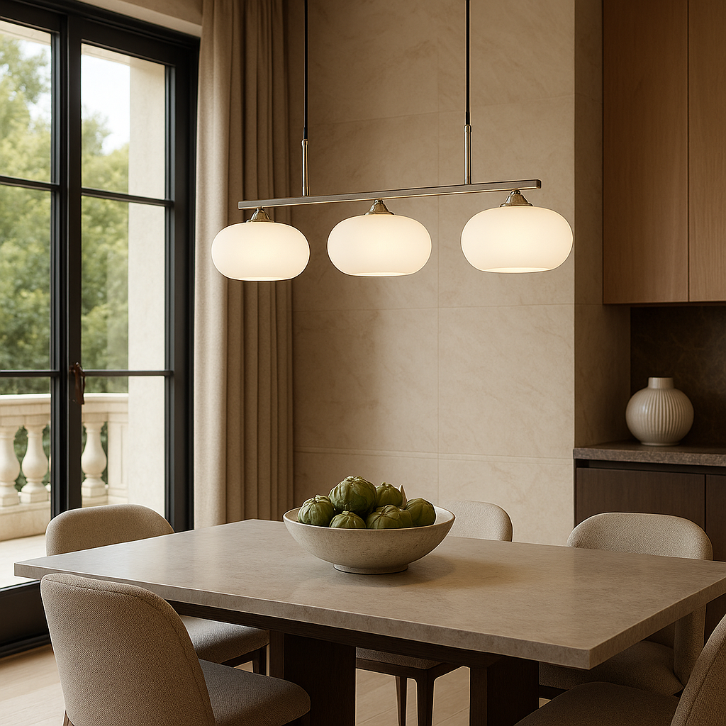 Lampe pendante Bauhaus à 3 têtes