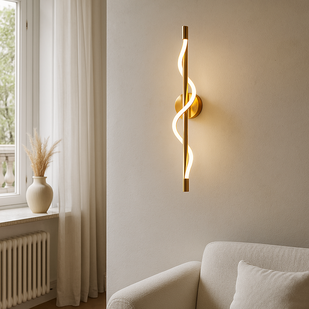 Lampe murale à courbe linéaire