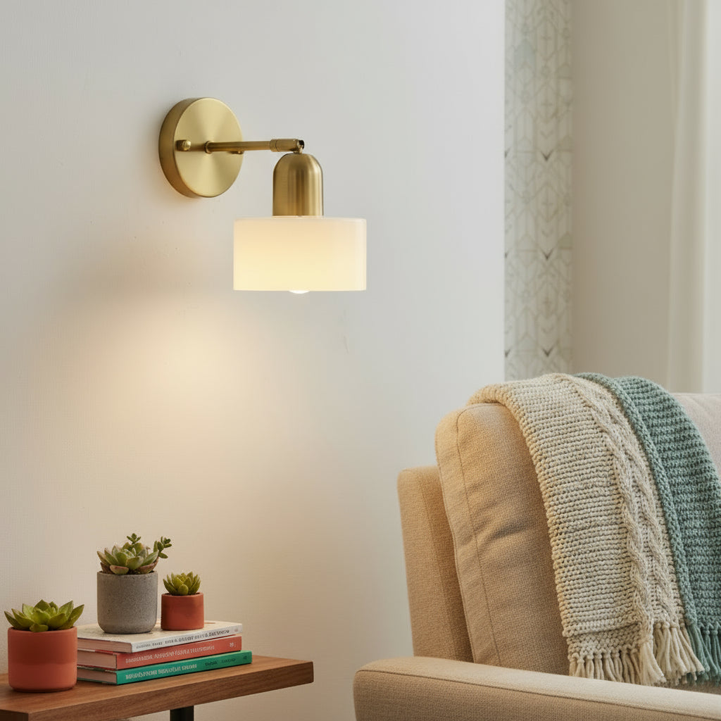 Applique Bauhaus en verre coloré