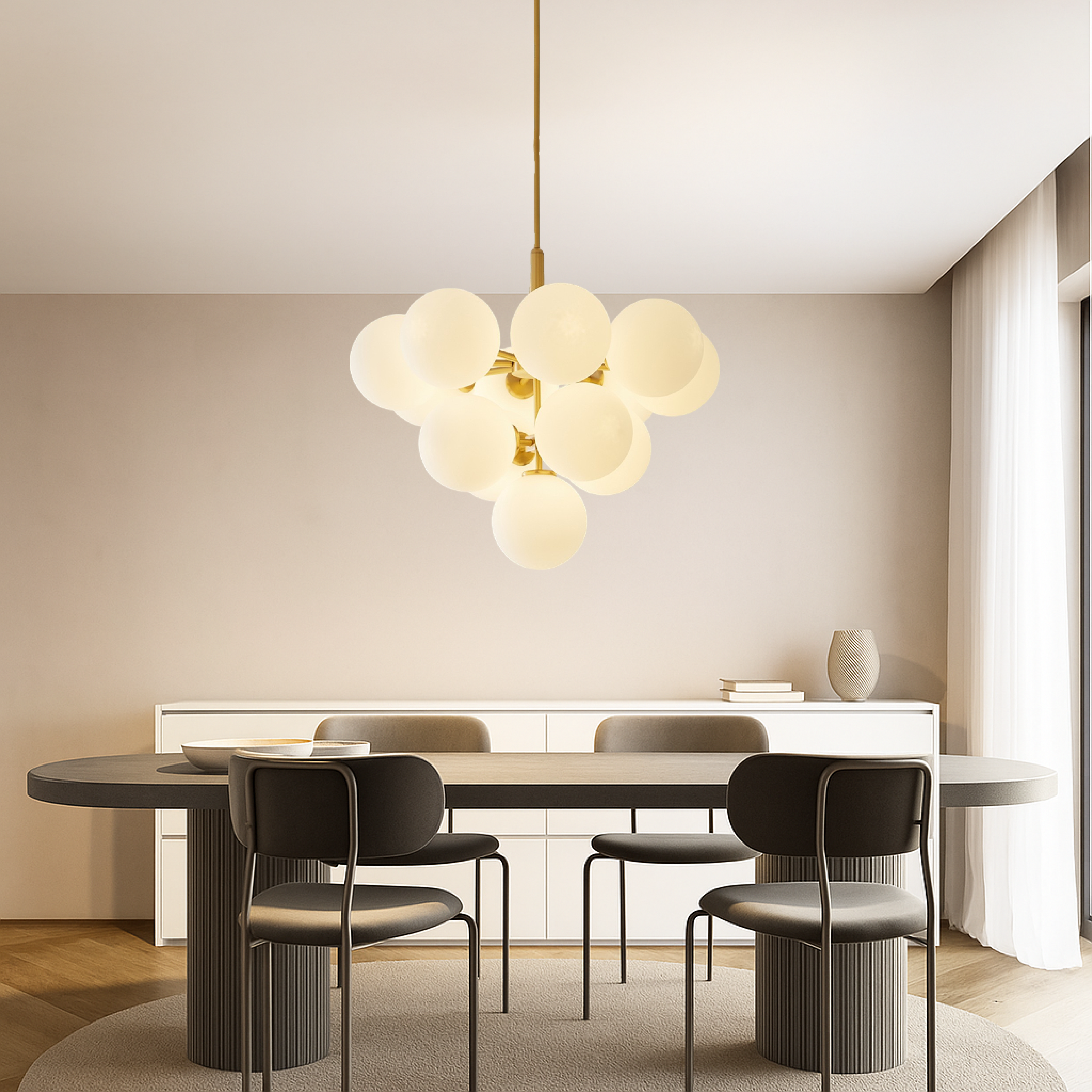 Lustre boule nordique