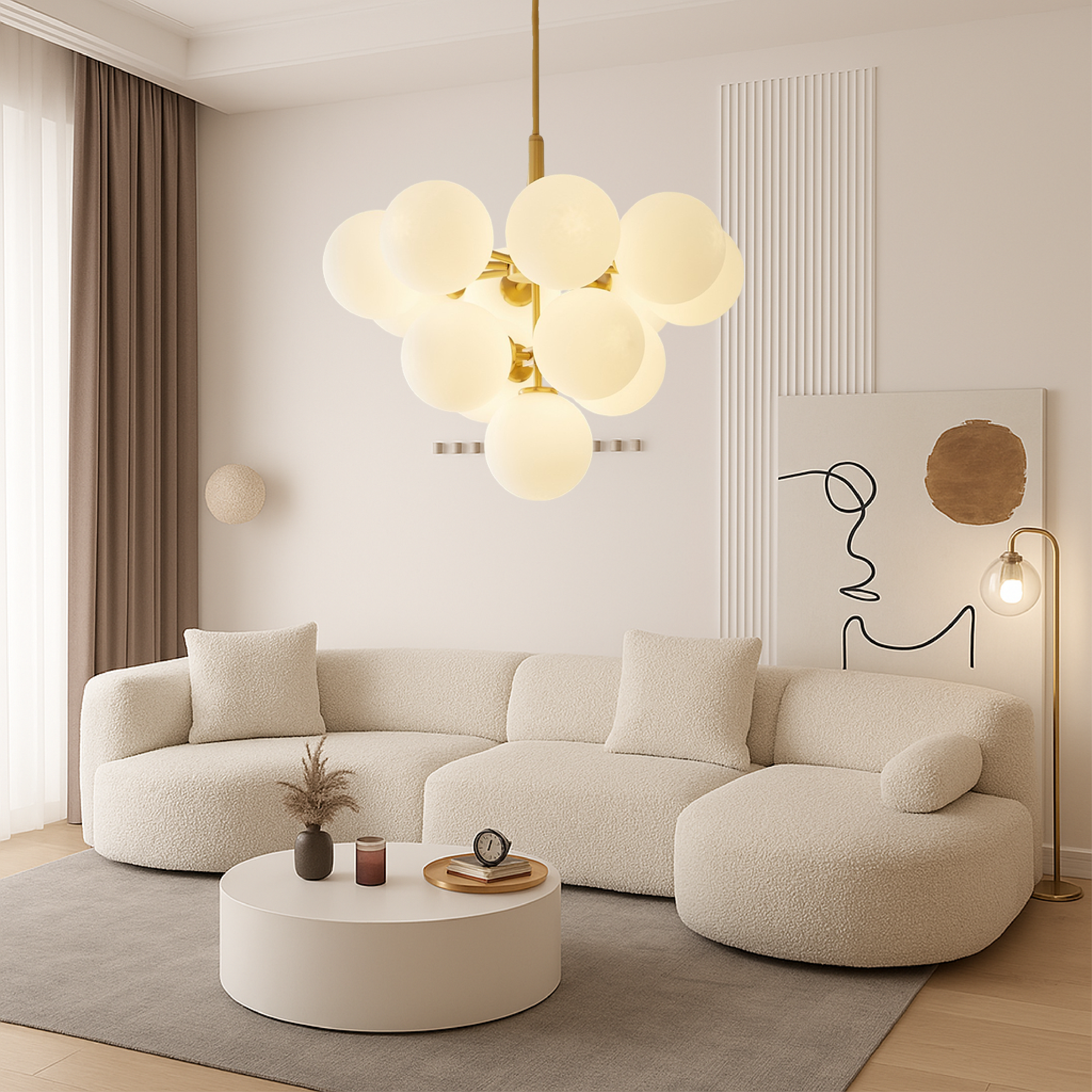 Lustre boule nordique