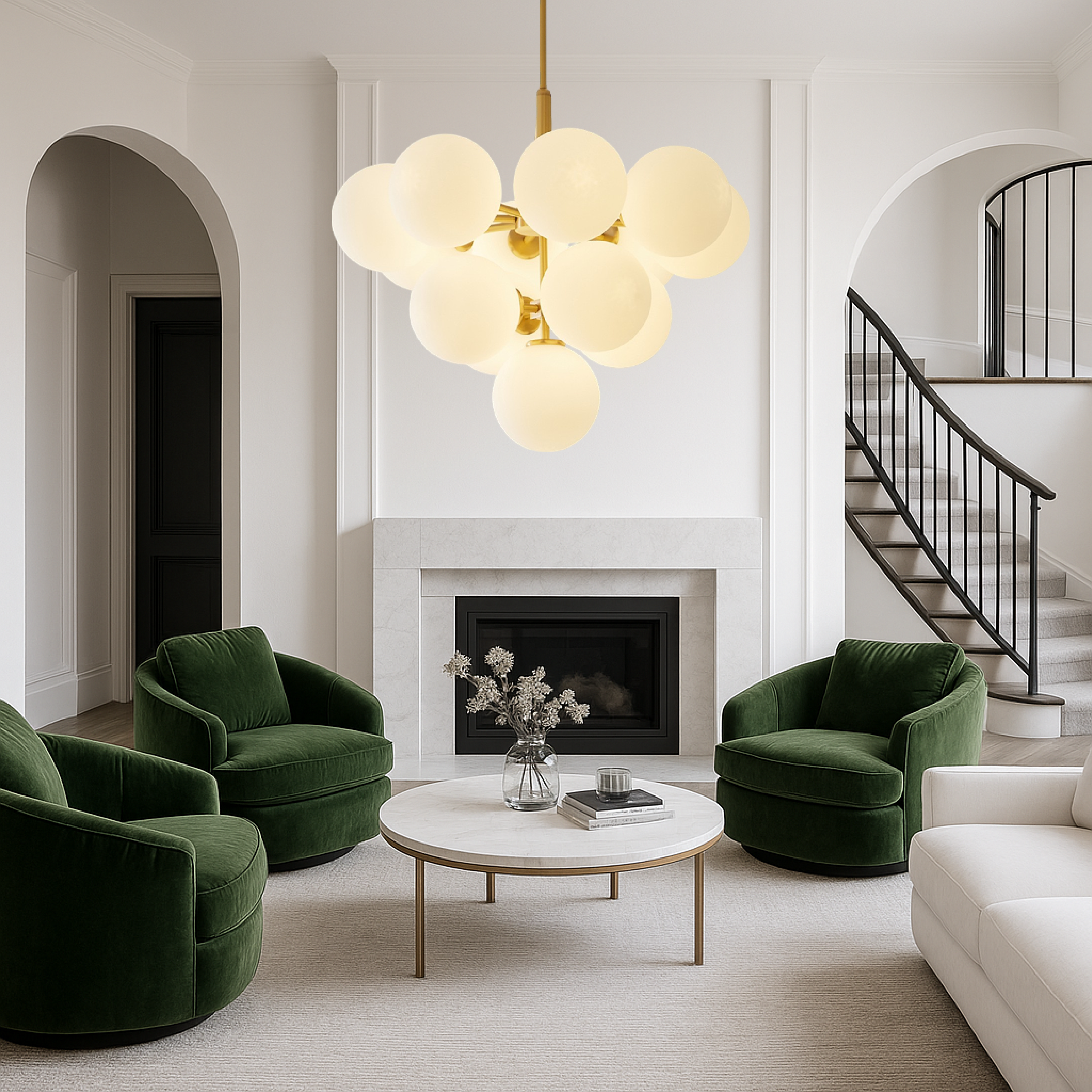 Lustre boule nordique