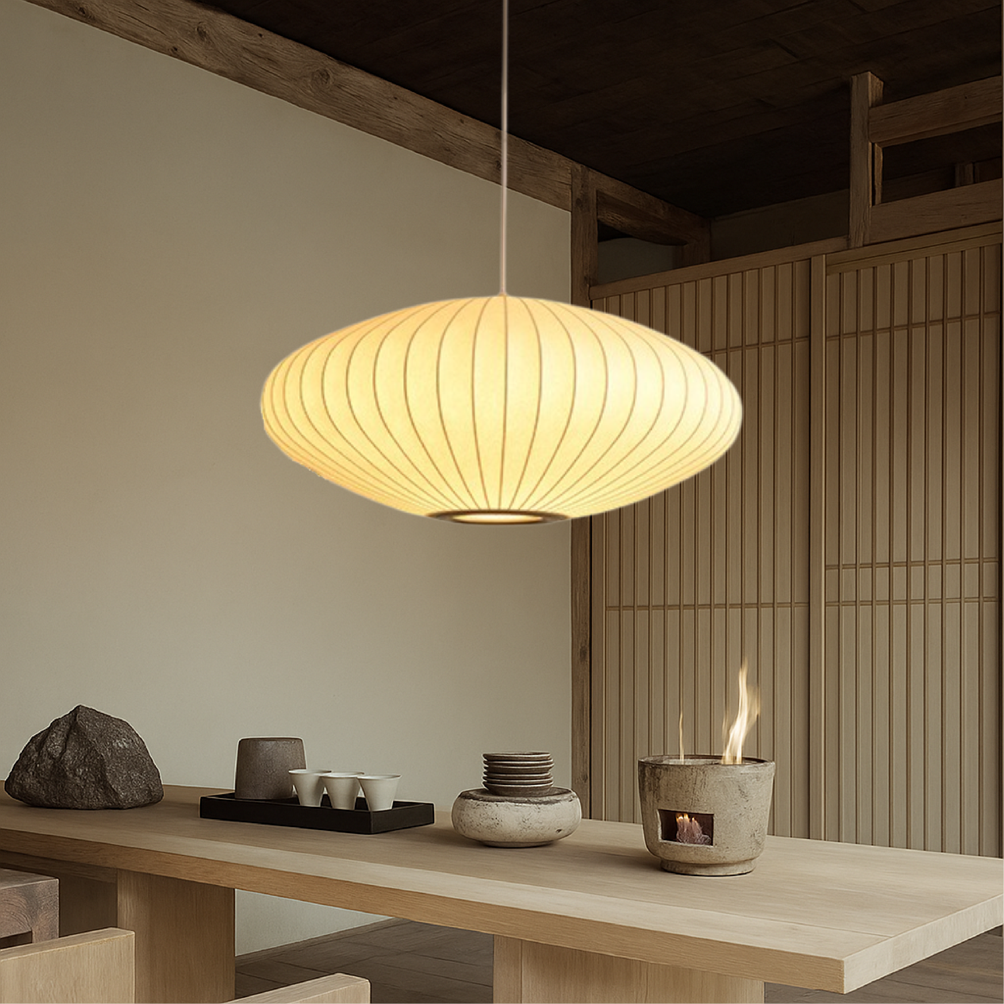 Suspension en soie italienne