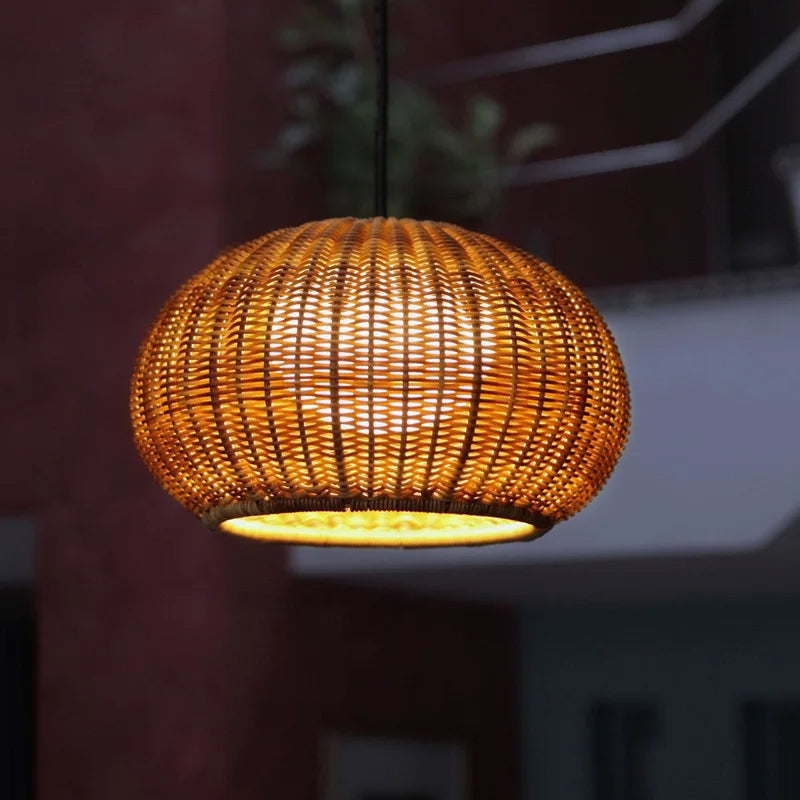 Lampe suspendue en bambou pour l'extérieur et l'intérieur