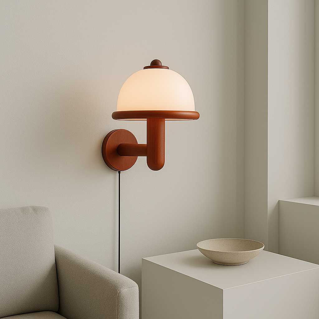 Lampe murale en forme de champignon