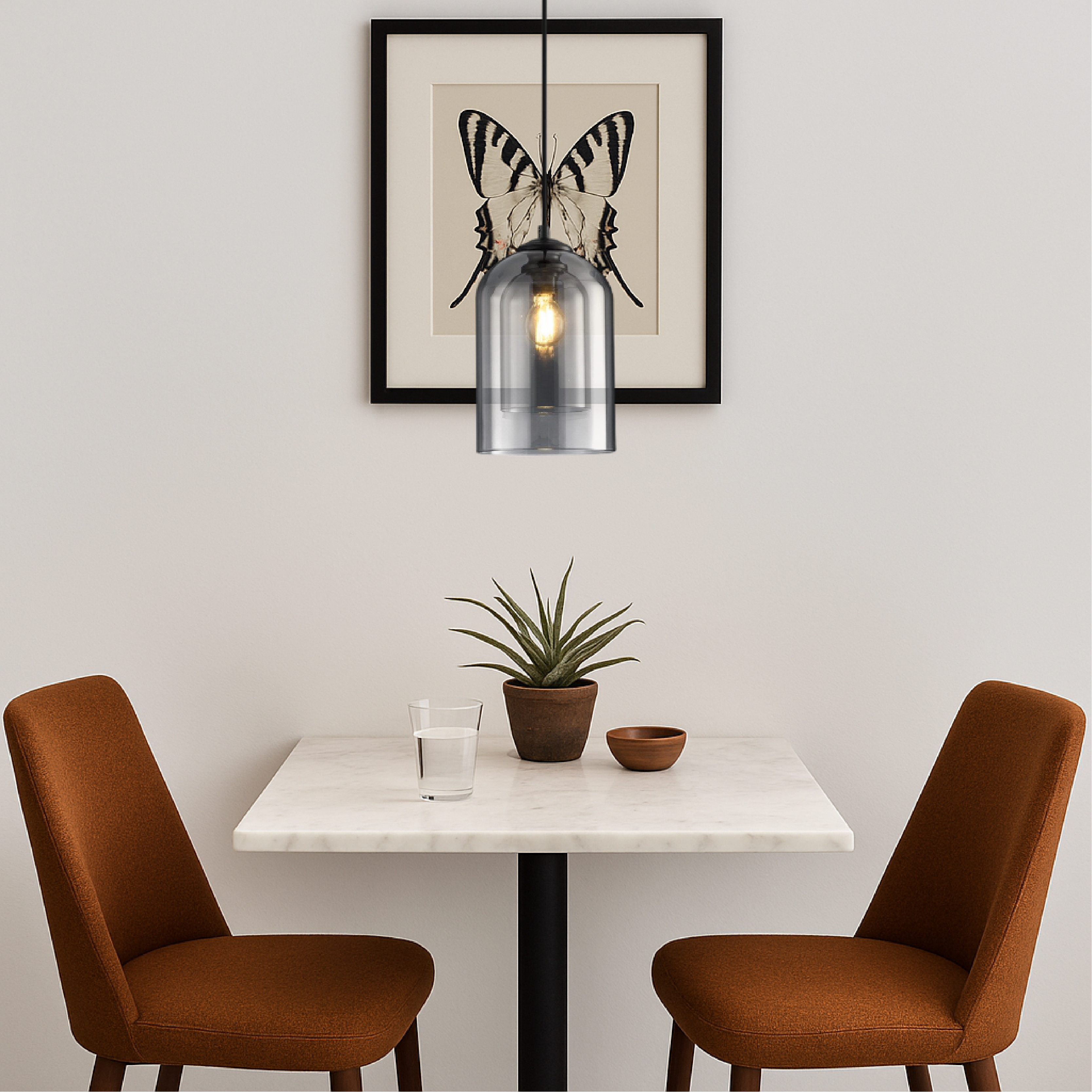 Lampe pendante en verre de Jani