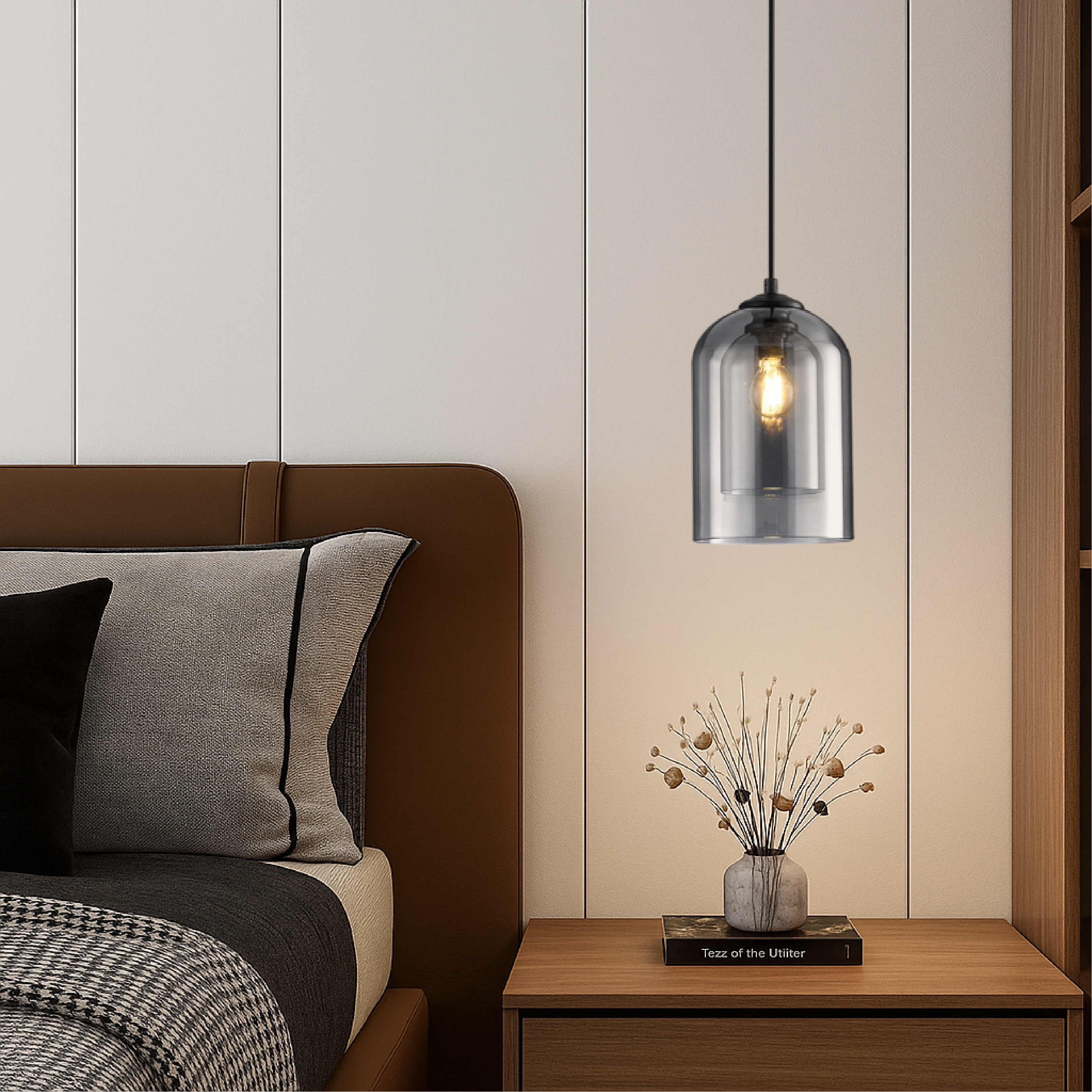 Lampe pendante en verre de Jani