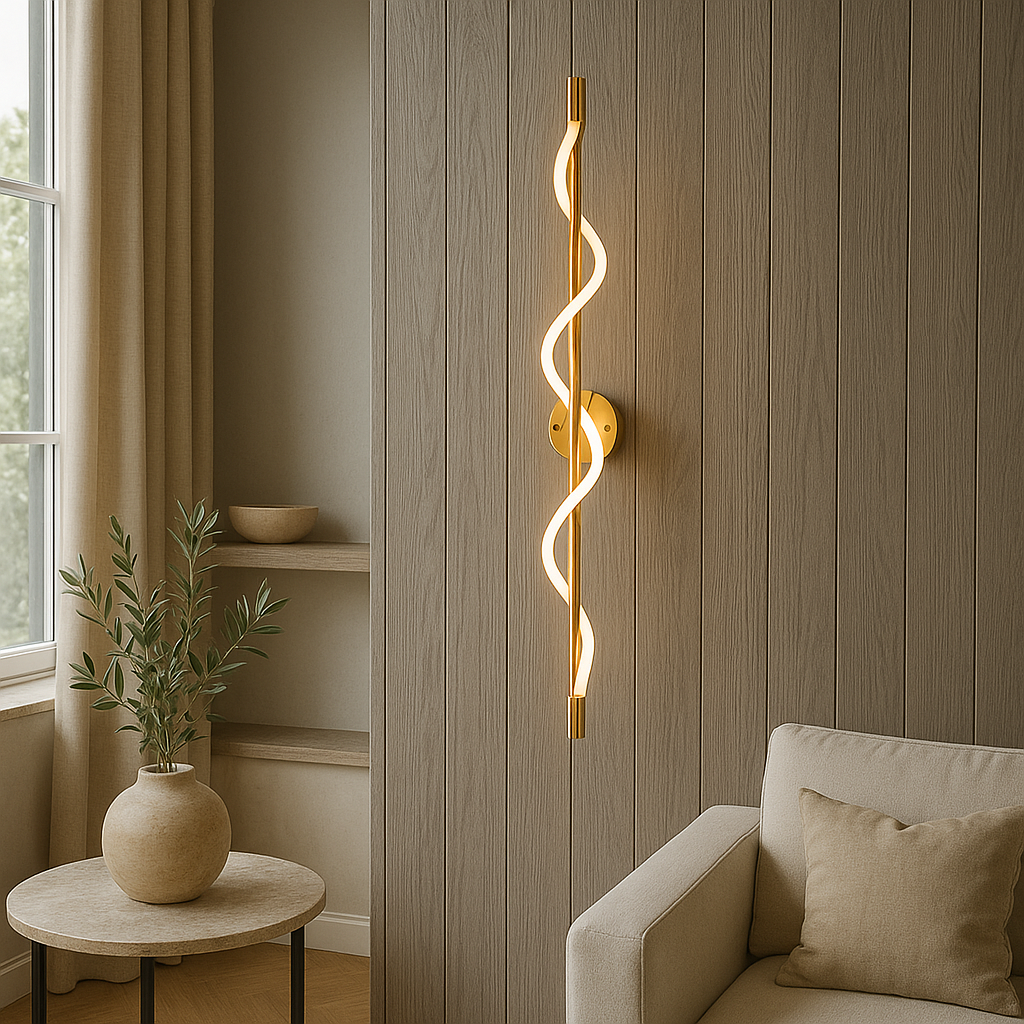 Lampe murale à courbe linéaire