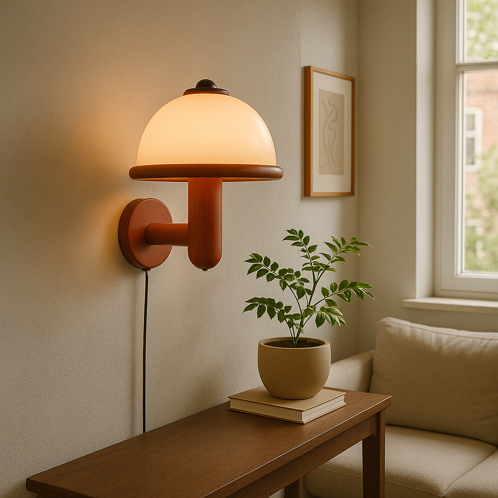 Lampe murale en forme de champignon